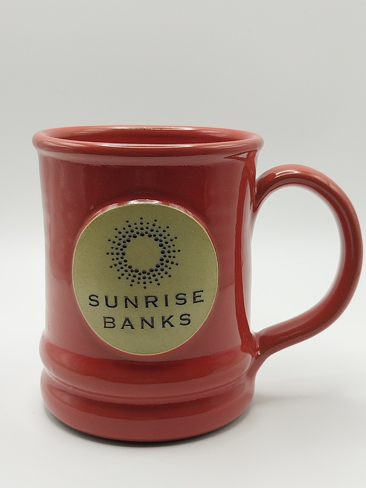 Deneen Pottery Red Glaze Coffee Mug Sunrise Banks EC 2022