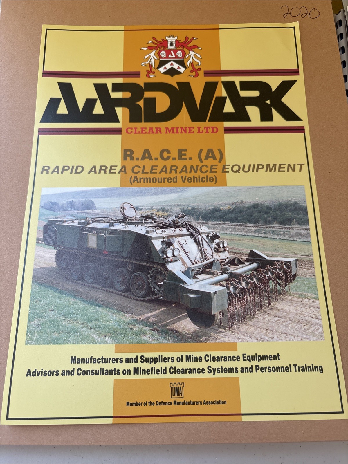 VTG Aardvark Clear Mine Rapid Area Clearance RACE Military Vehicle Brochure VTG Aardvark Clear Mine Rapid Area Clearance RACE Military Vehicle Brochure