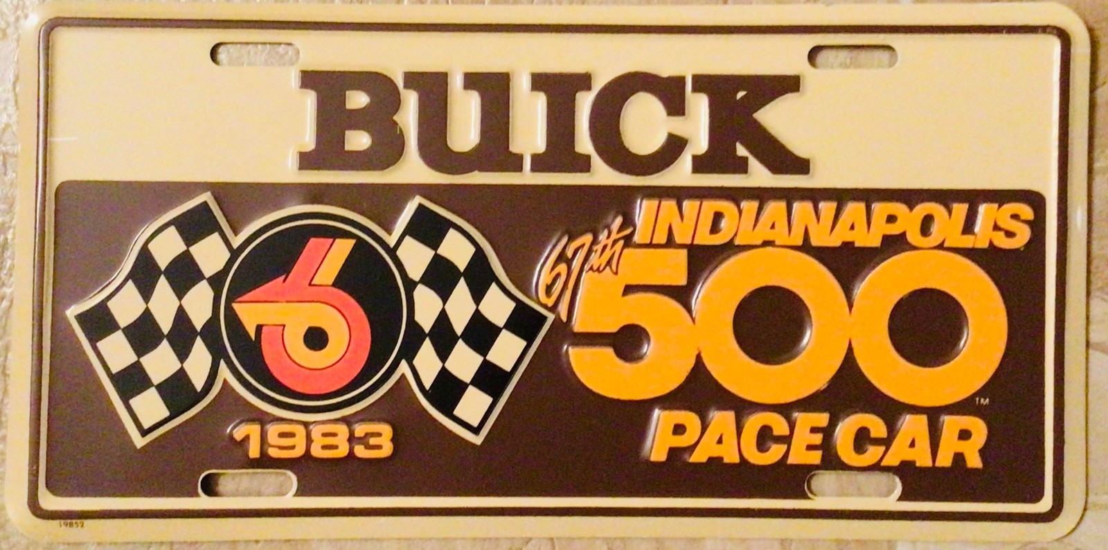 1983 Buick Rivieria Indianapolis 500 Pace Car Front License Plate