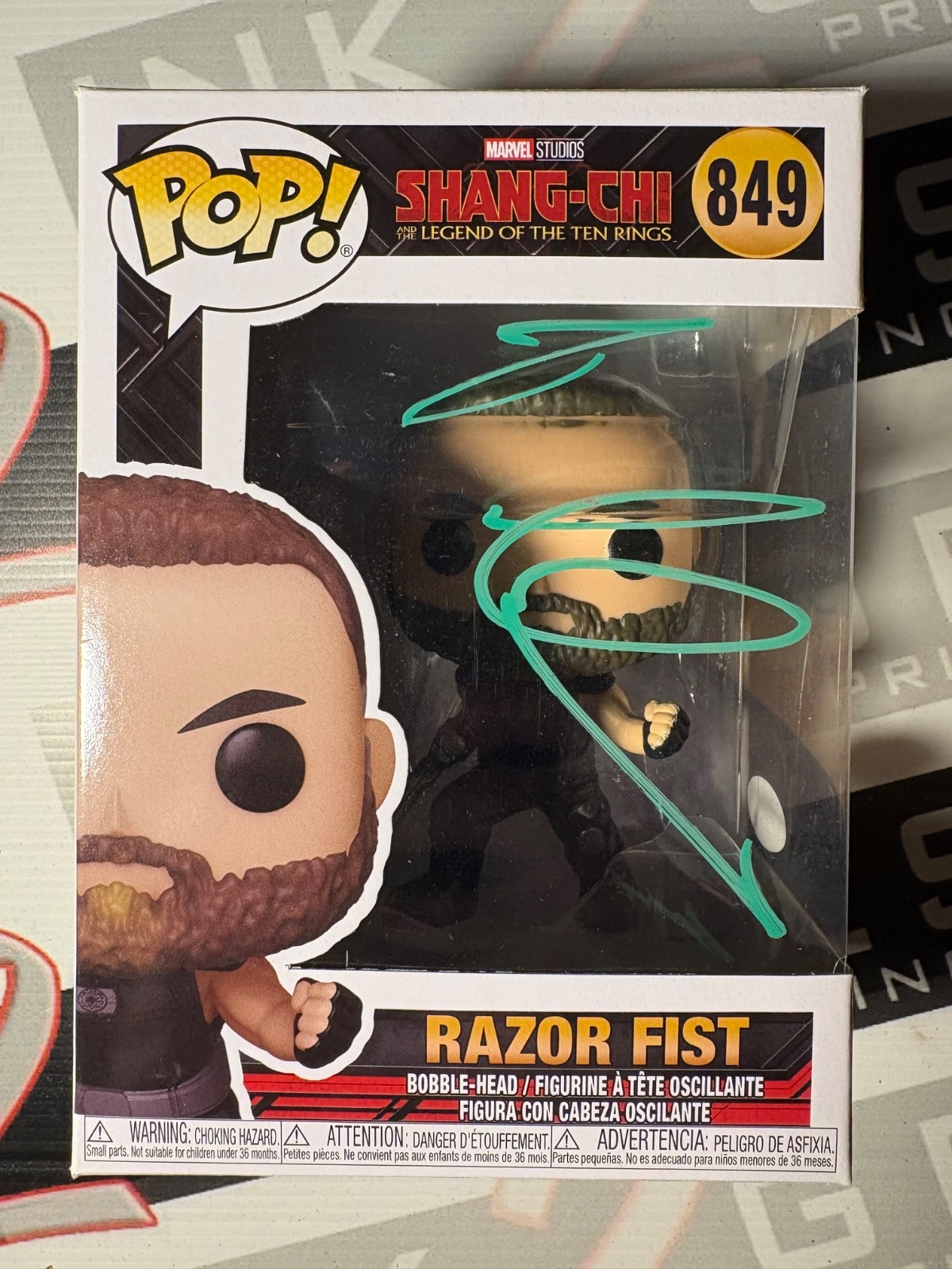 Florian Munteanu Signed Razor Fist Funko Pop Autograph ACOA - Marvel Shang-Chi