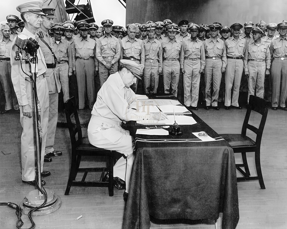 8x10 Japanese Surrender Signed By Douglas MacArthur Glossy Photo Print HT4136393