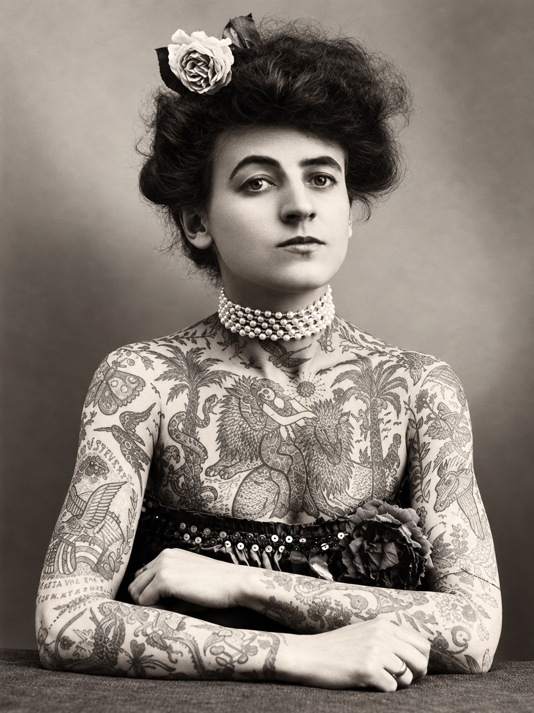 Photo Reprint Maud Wagner Circus Perf. 1st American Female Tattoo Artist 8x10