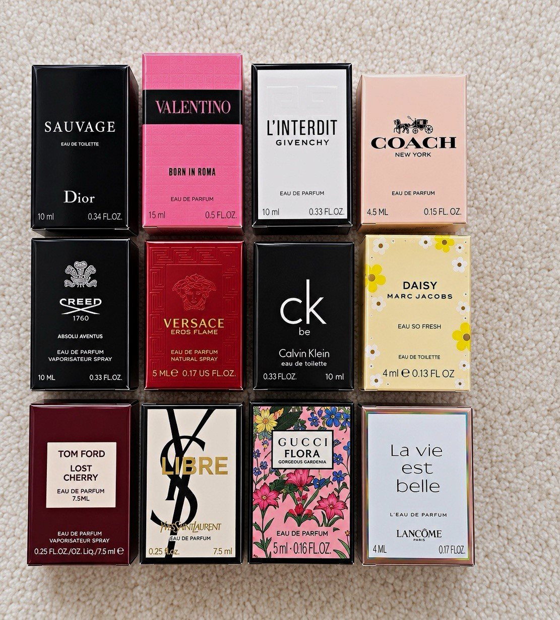 Perfume Mini/Sample Vial Lot of 12 Dior Valentino Givenchy Creed Tom Ford YSL
