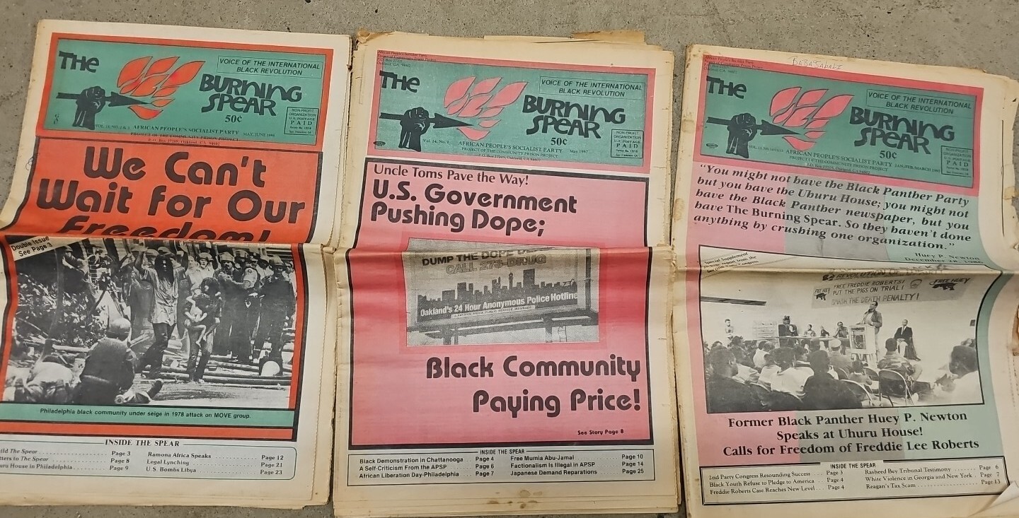 The Burning Spear Newspapers Lot 3. 1986 1987. A1