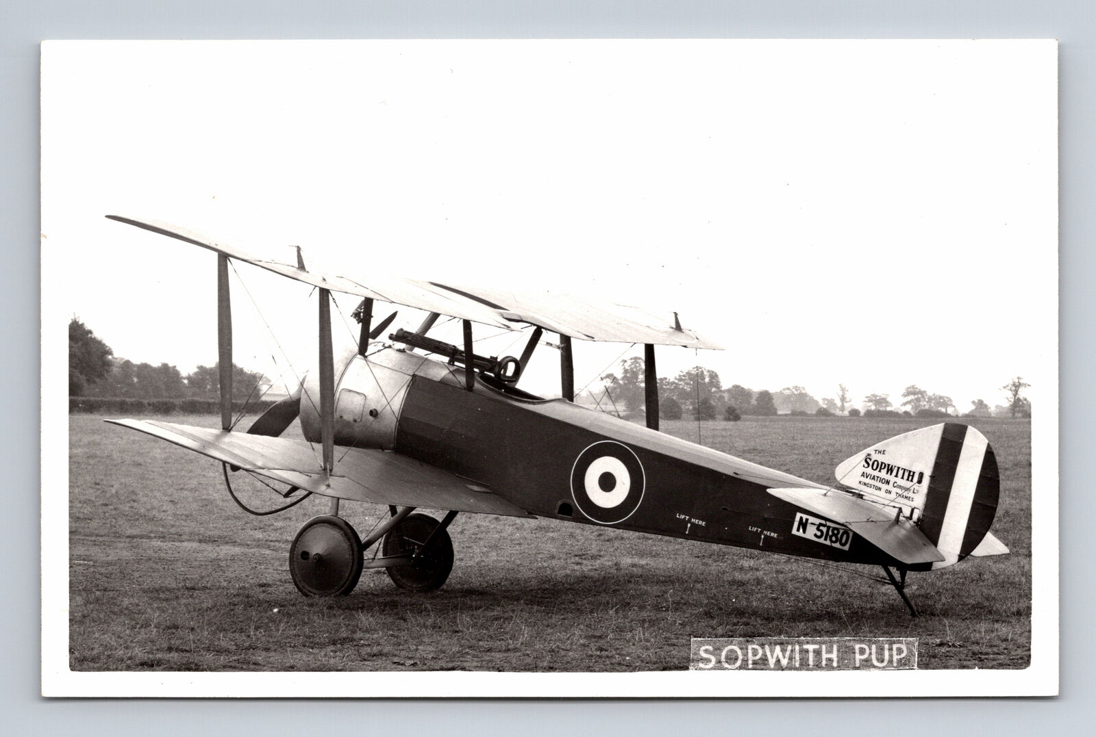 RPPC RAF Sopwith Pup Biplane Fighter Postcard