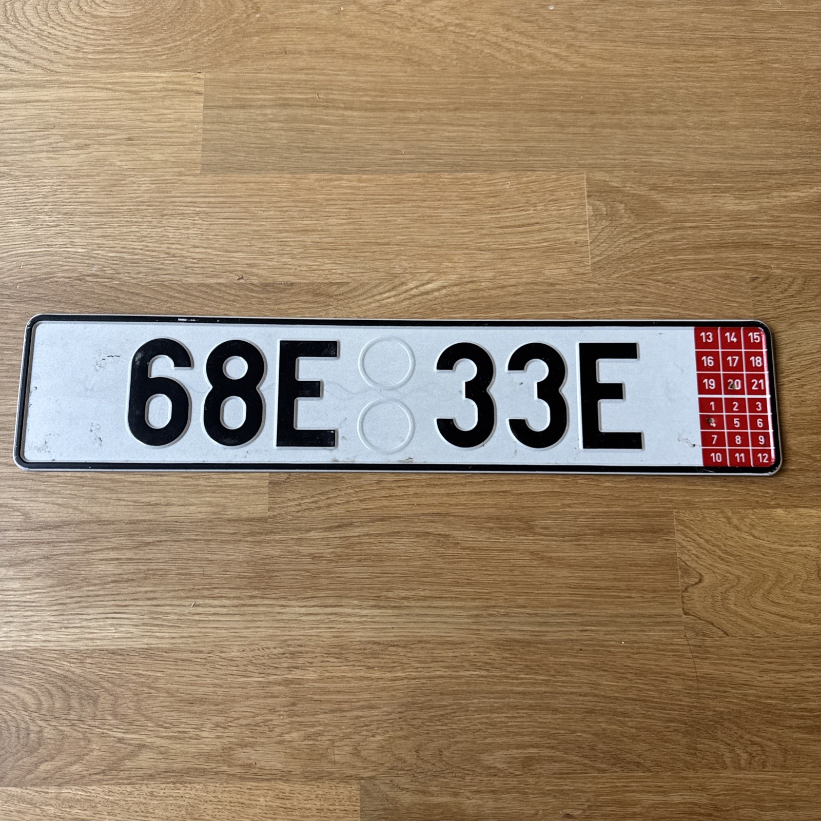 CZECH REPUBLIC License Plate Temporary Temp Tag Export # 68E 33E 🇨🇿 Czechia
