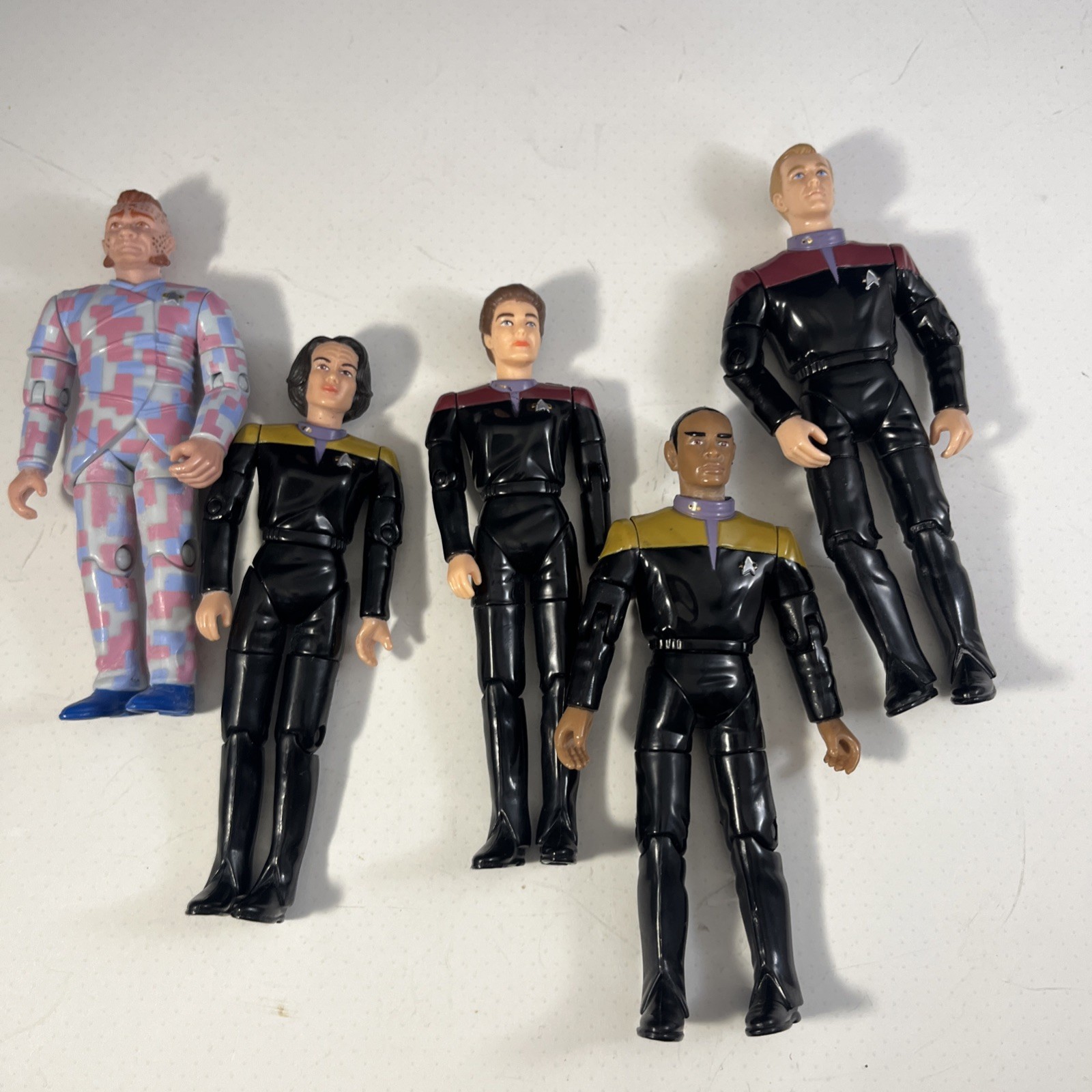 STAR TREK VOYAGER Action Figure Lot of 5 Playmates JANEWAY PARIS TUVOK TORRES