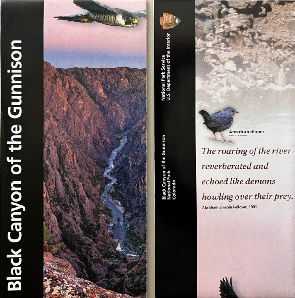 BLACK CANYON of the GUNNISON NP  NATIONAL PARK SERVICE UNIGRID BROCHURE/MAP  New