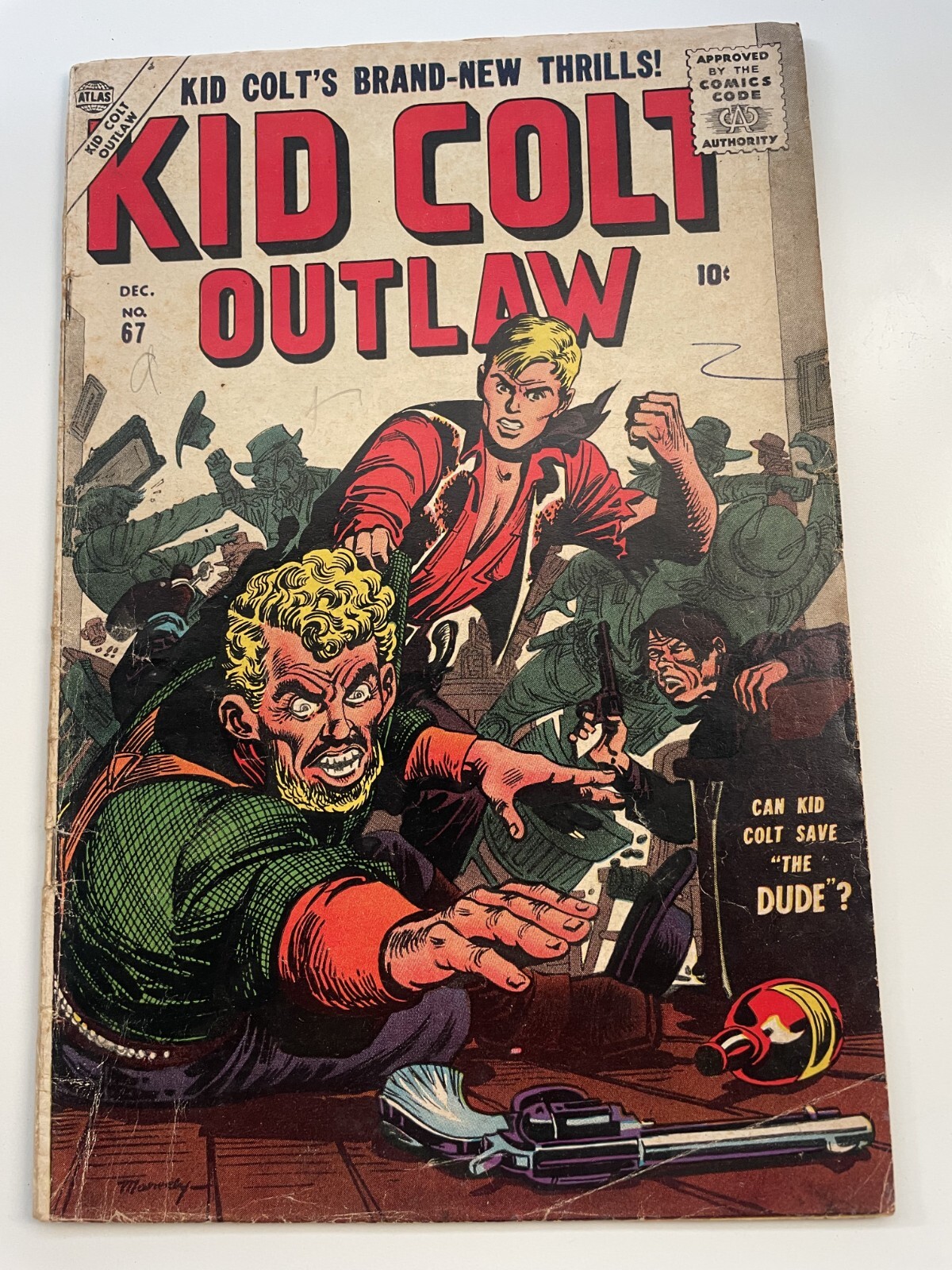 Kid Colt Outlaw #67 Atlas Comics Joe Maneely Cover Jack Keller Art 1956