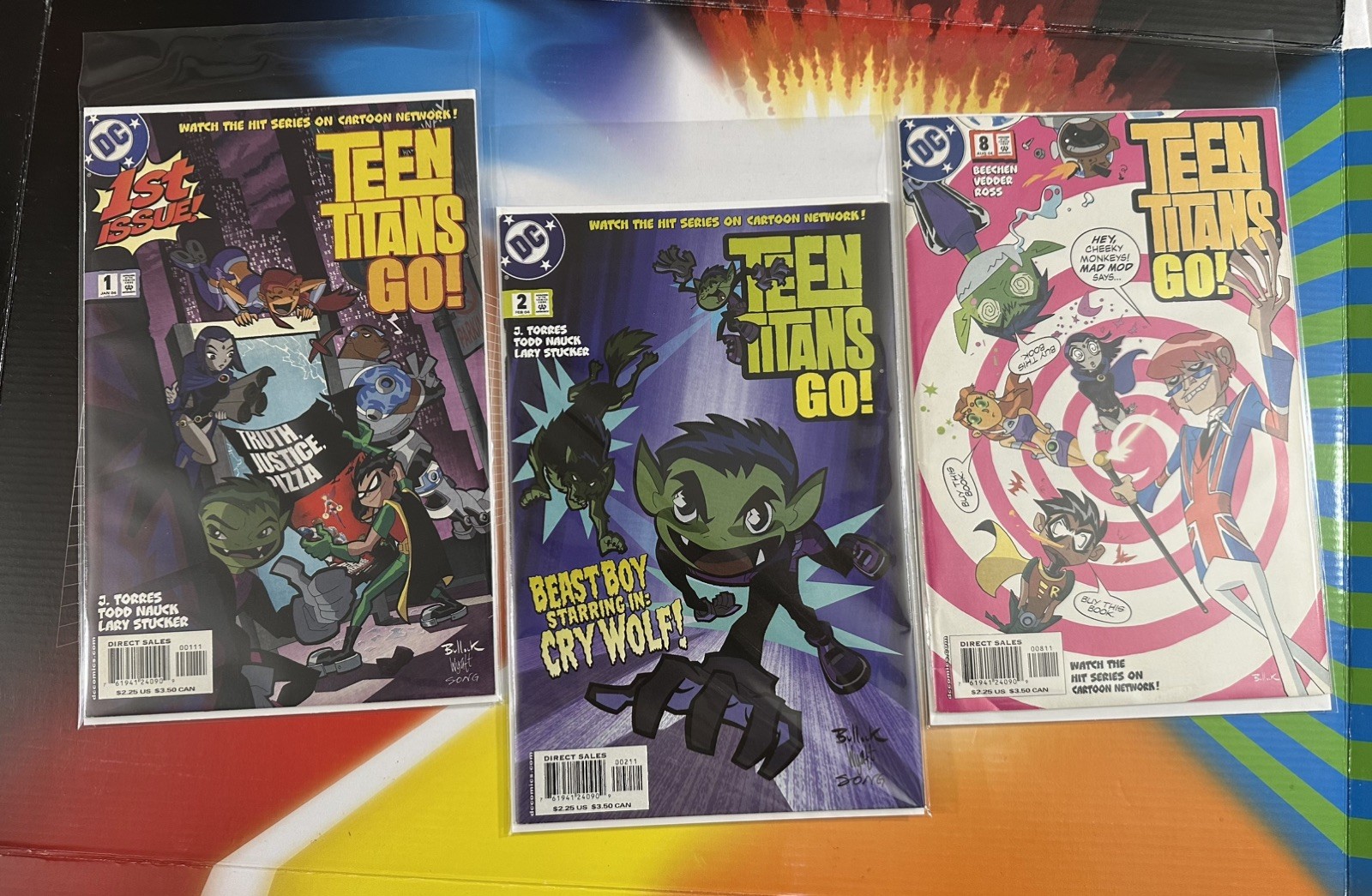 TEEN TITANS GO #1 2 8 2003 ORIGINAL DC COMICS 1ST APPEARANCE OF NM LOT OF 3