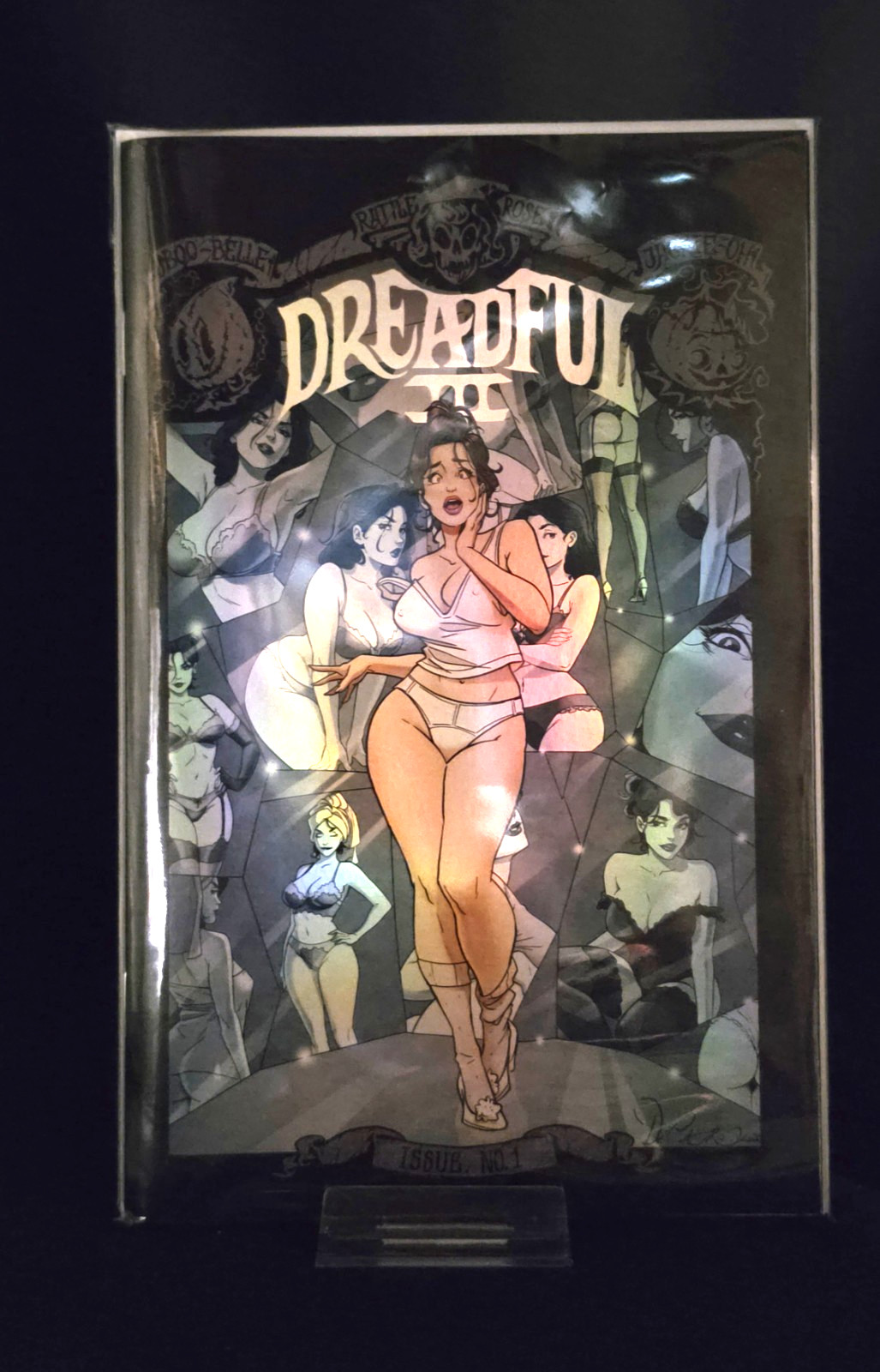 Dreadful III #1 Gabriele Di Caro Trade + Foil Trade Cover Set Horror NM