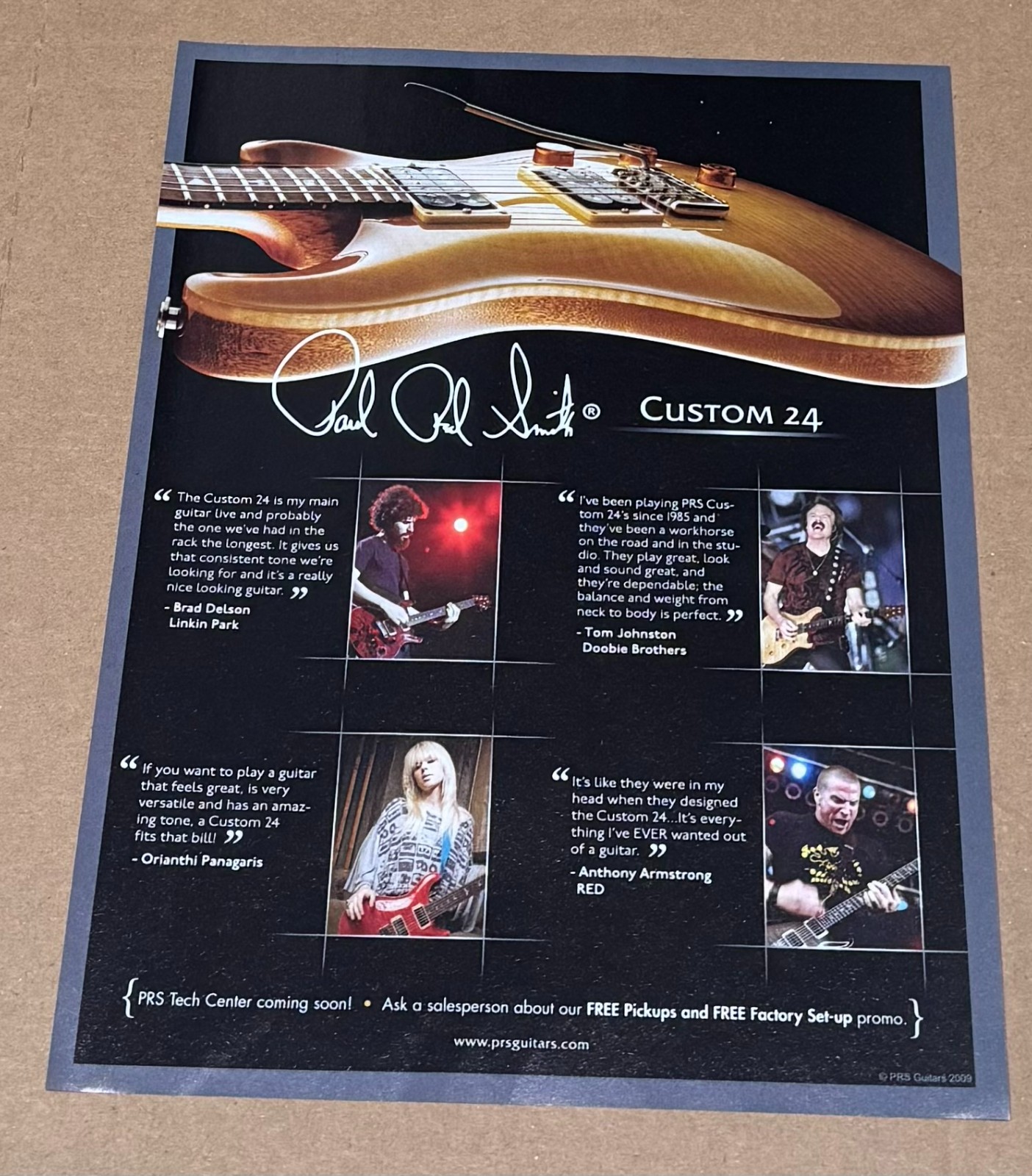 PRS Guitars - Orianthi  / Tom Johnston / Brad Delson / Armstrong - 2009 Print Ad
