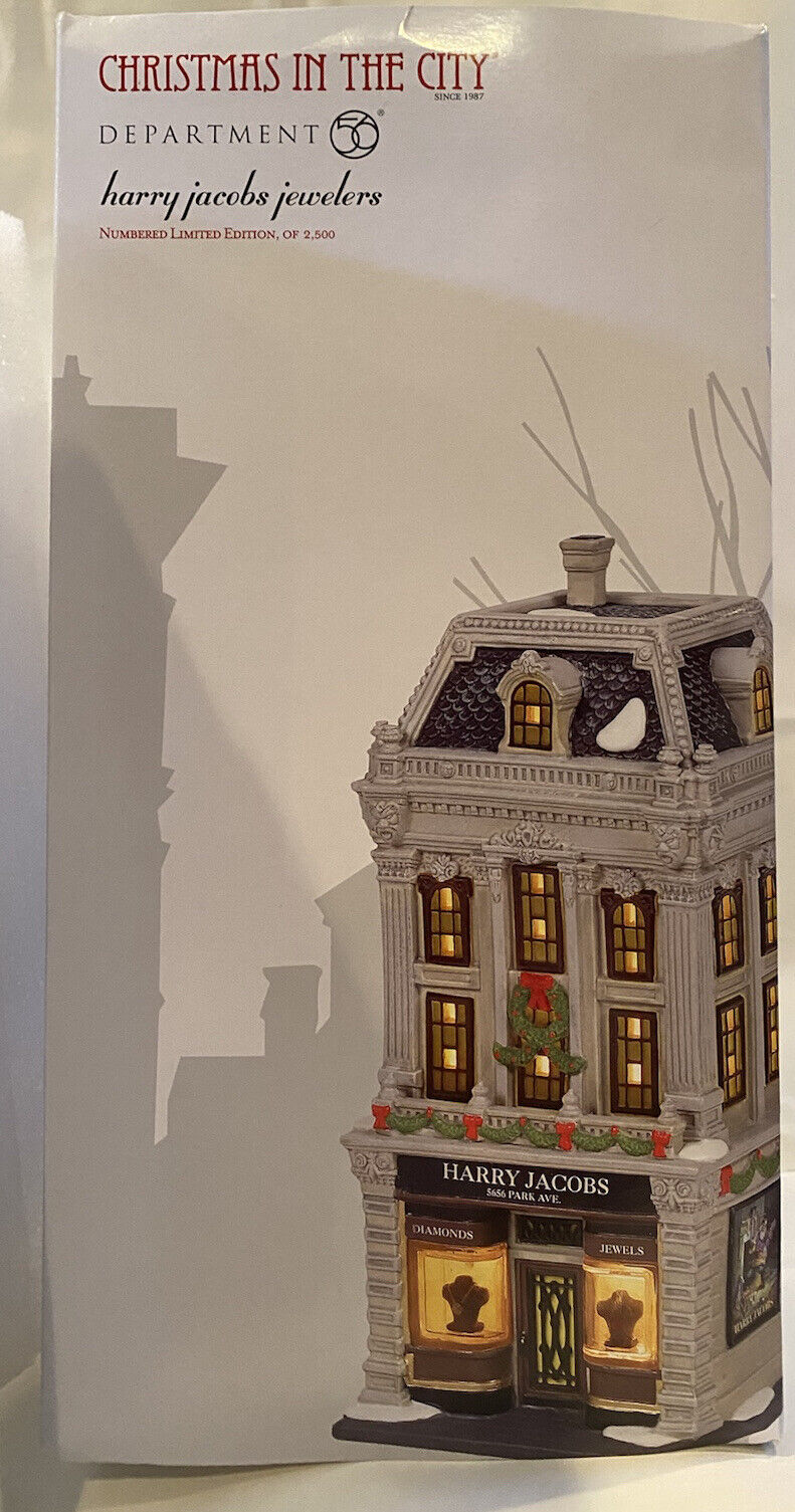 DepT 56 Christmas the City Village Harry Jacobs Jewelers Building 6005382 MIB