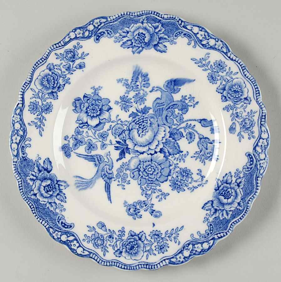 Crown Ducal Bristol Blue Scalloped Salad Plate 91476