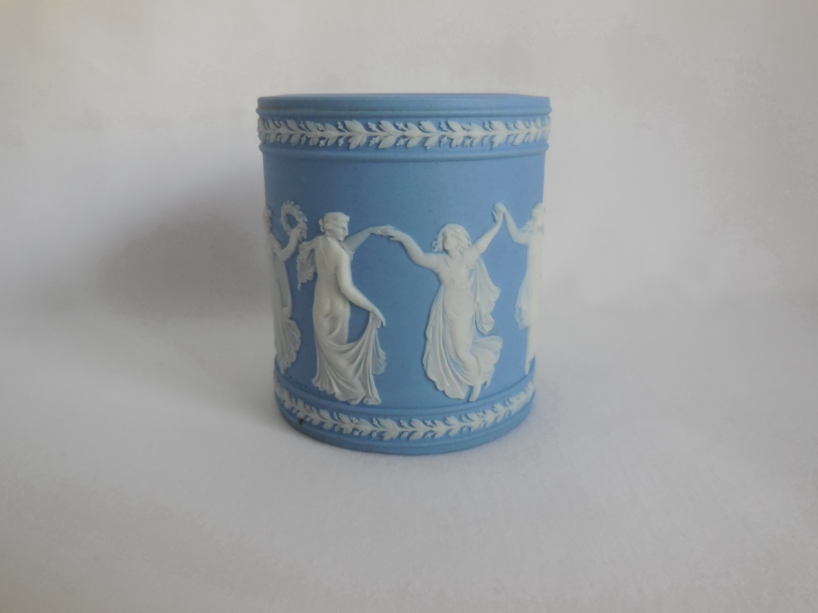 Antique Wedgwood (only) 19th C. Blue Jasperware Dancing Hours Pedestal Base Antique Wedgwood (only) 19th C. Blue Jasperware Dancing Hours Pedestal Base