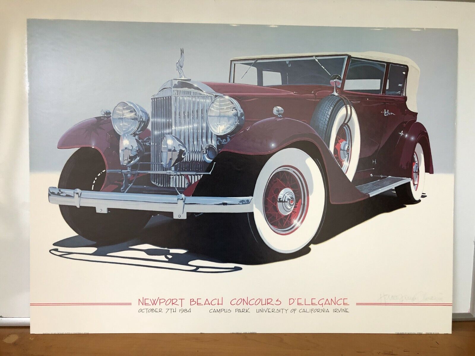 198 Newport Beach Concours D'Elegance Hand Signed Harold Cleworth Rolls Royce