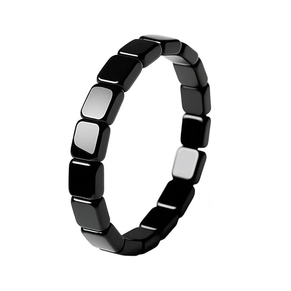 TACBSP Hematite Bracelet for Men Natural Stone Hematite Bracelet Black Stretc...