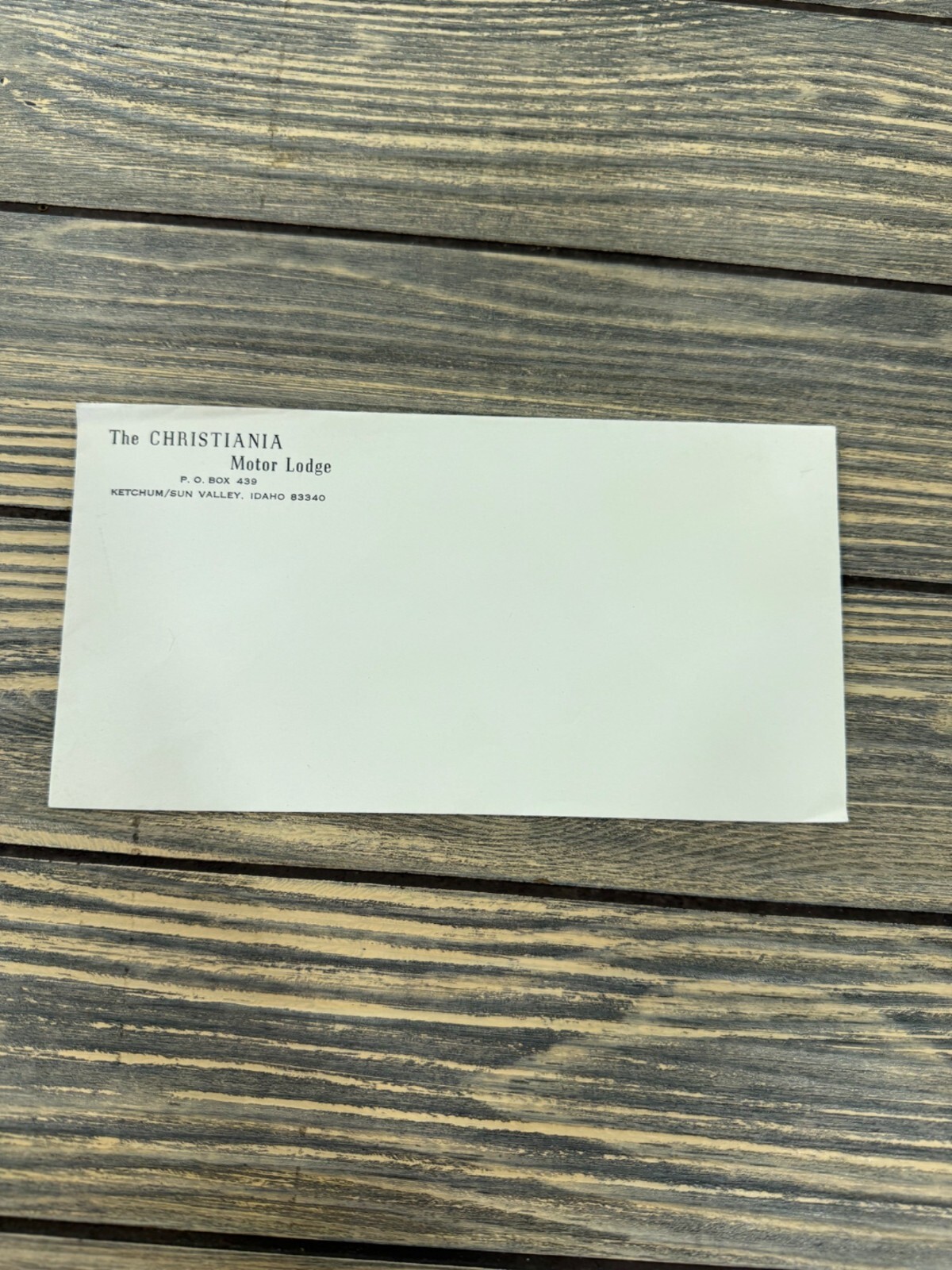 Vintage Christiana Motor Lodge Ketchum Sun Valley Idaho Vintage Blank Envelope