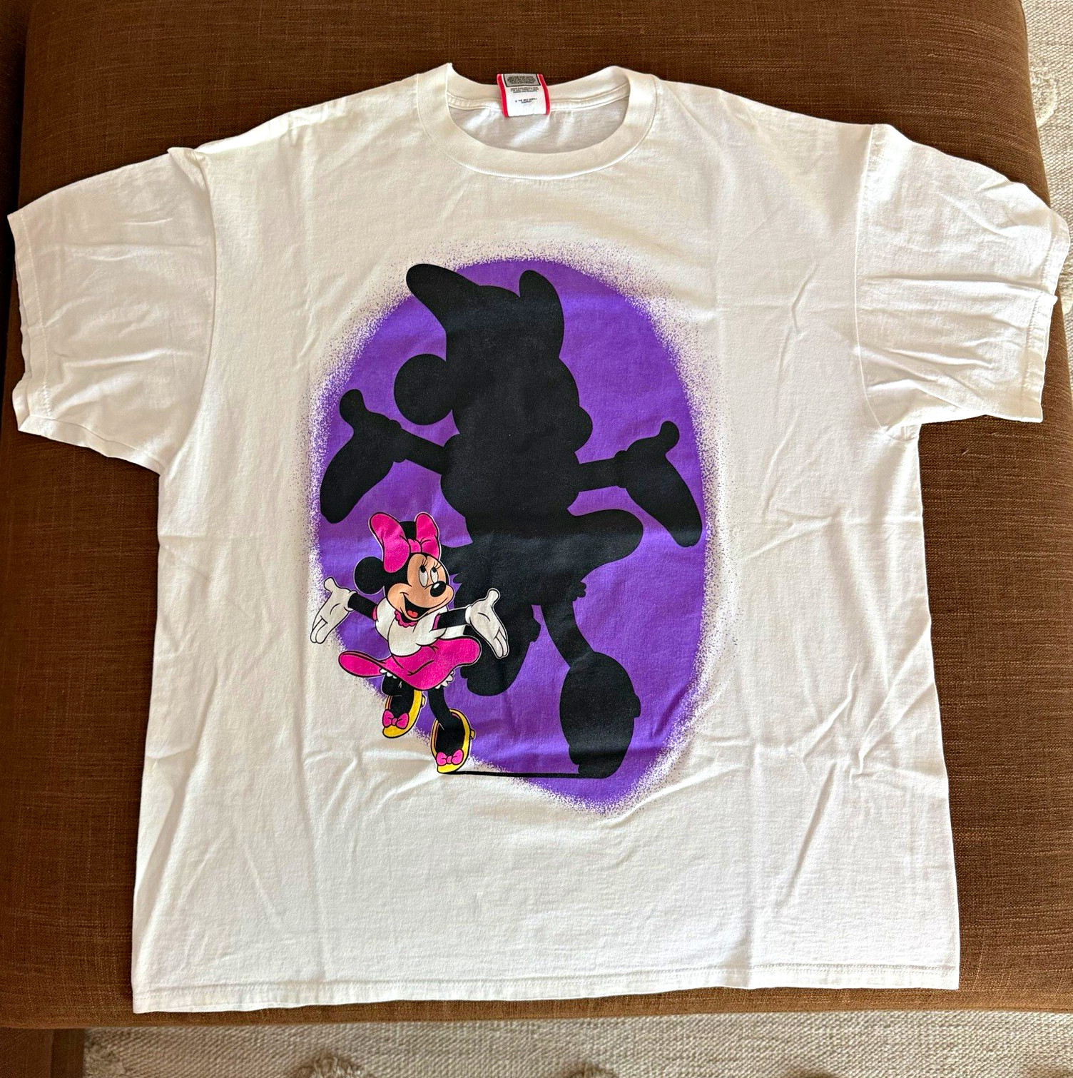 Vintage Disney Designs Minnie Mouse Graphic T-Shirt White Adult One Size Disney