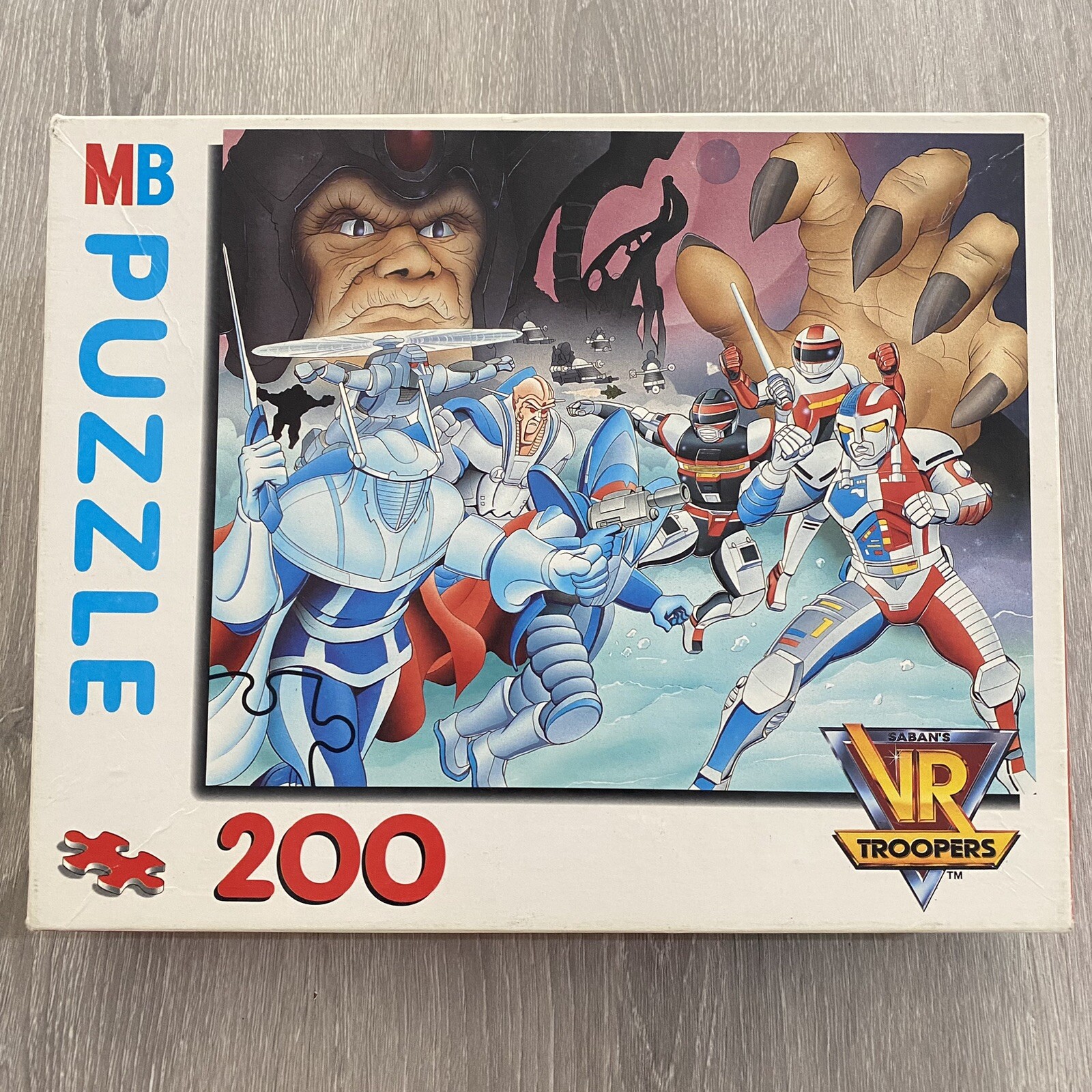 Saban’s VR Troopers Vintage Jigsaw Puzzle 1990s Hasbro Milton Bradley 200 Piece