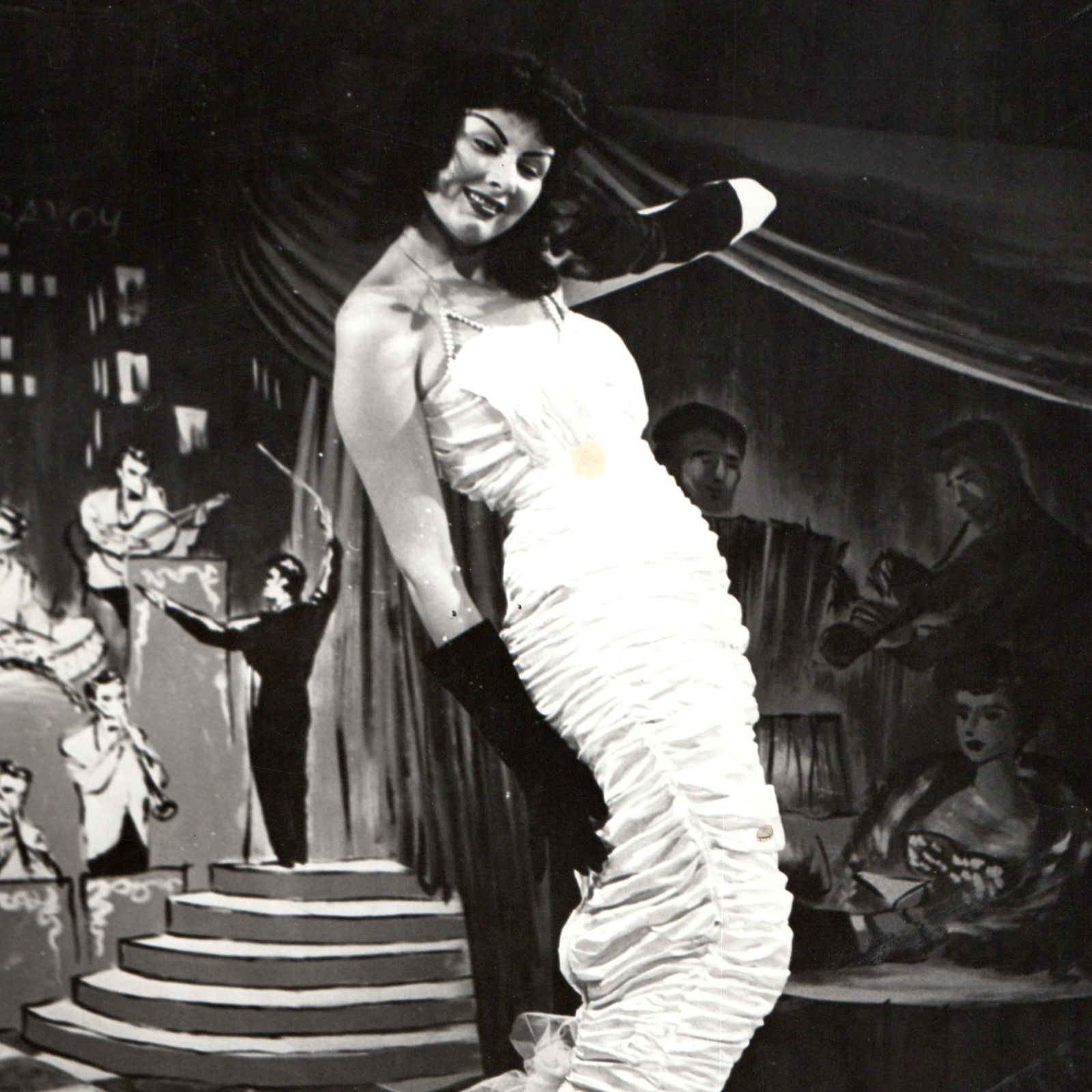 ID'd c1950s Los Angeles, CA Studio Photo Brandy Jones Burlesque Dancer G&S Film ID'd c1950s Los Angeles, CA Studio Photo Brandy Jones Burlesque Dancer G&S Film