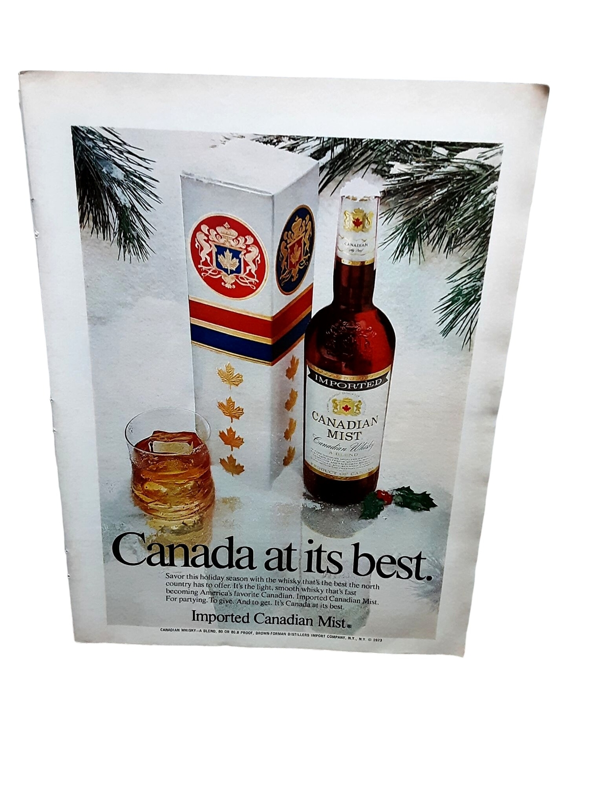 1975 Canadian Mist Whisky Original Print Ad 70s 1975 Canadian Mist Whisky Original Print Ad 70s