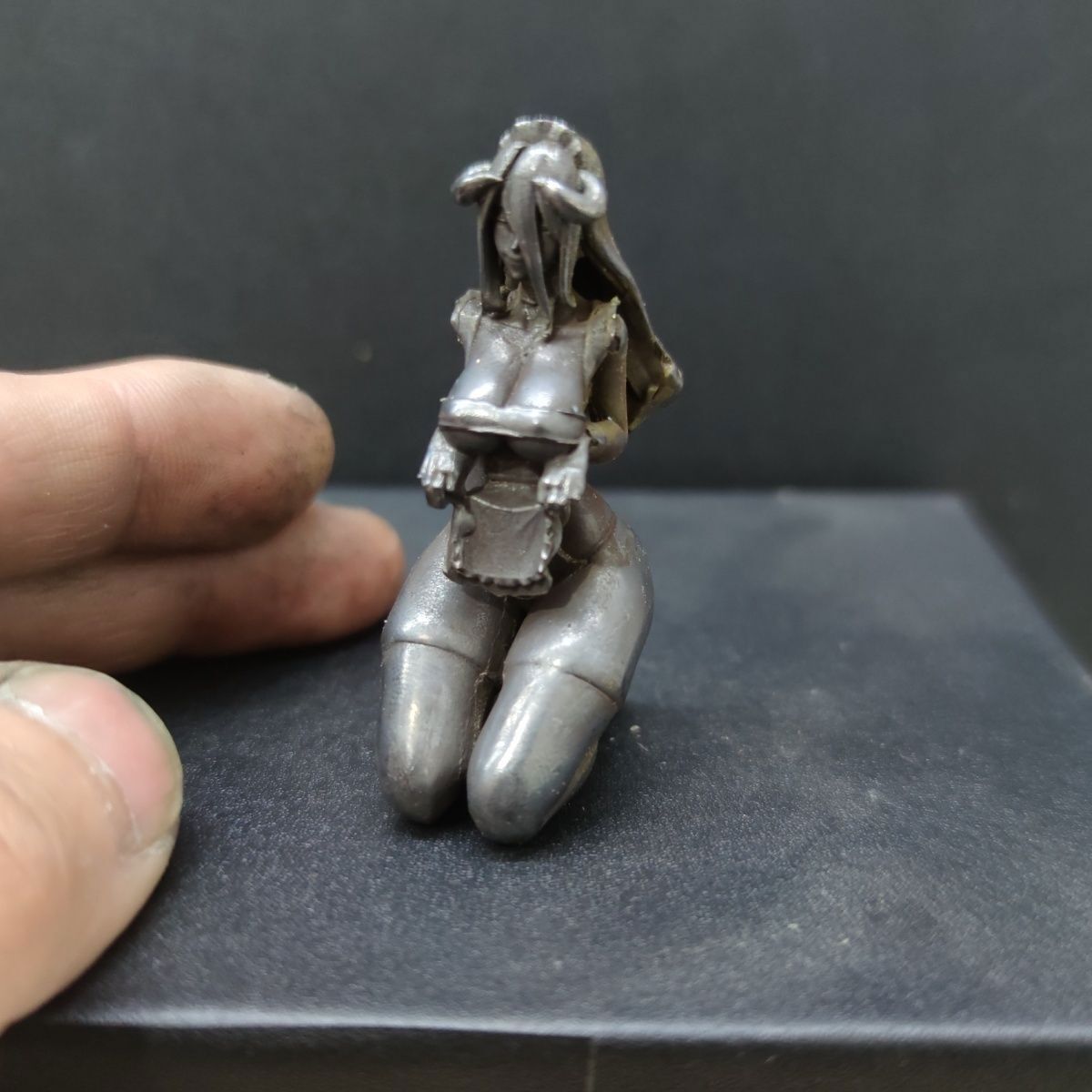Pure Copper Doctored Black Maid Swimsuit Erotic Statue Body Art Hand-me-downs
