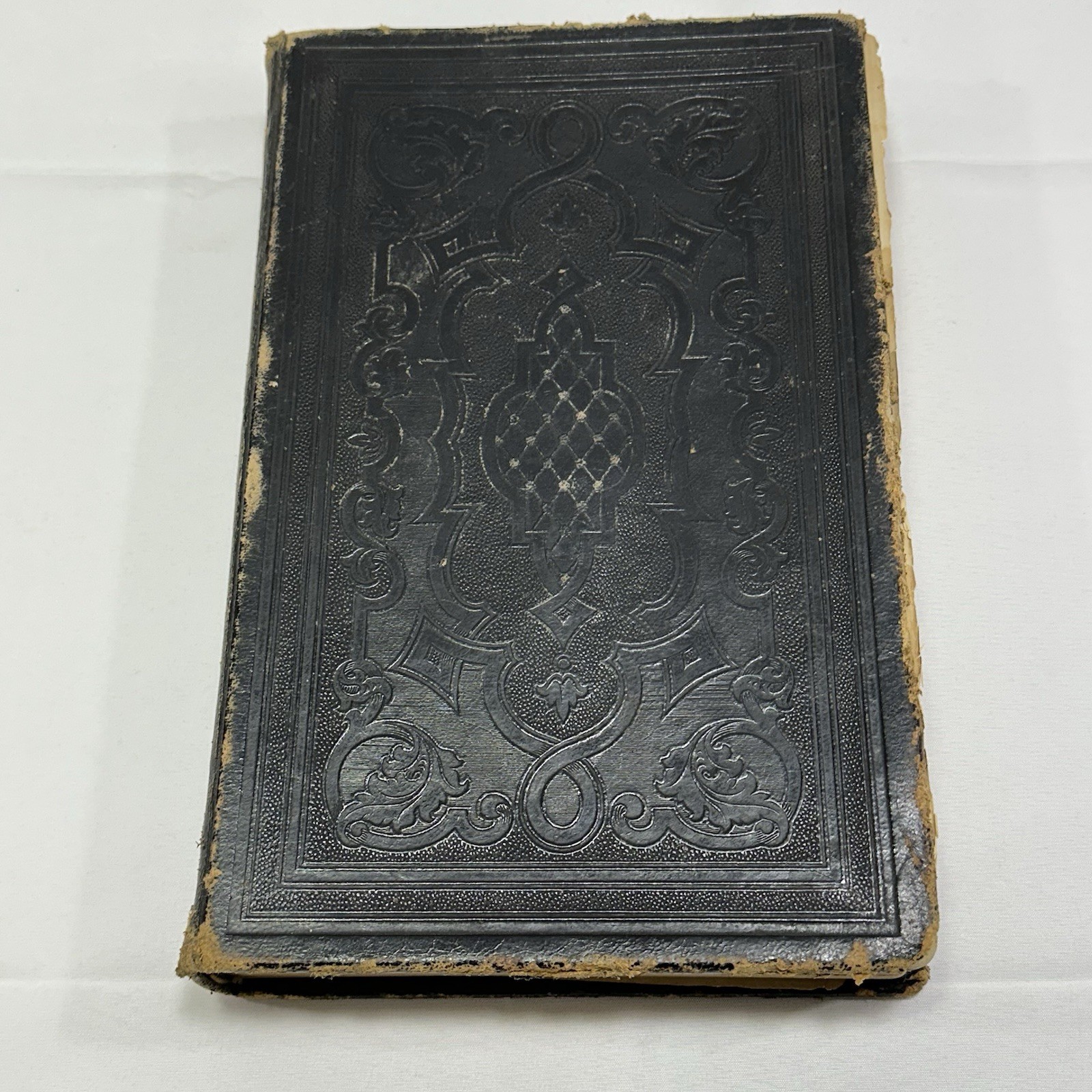 Antique 1877 Det Nye Testamente (Danish) The New Testament Book Embossed Cover