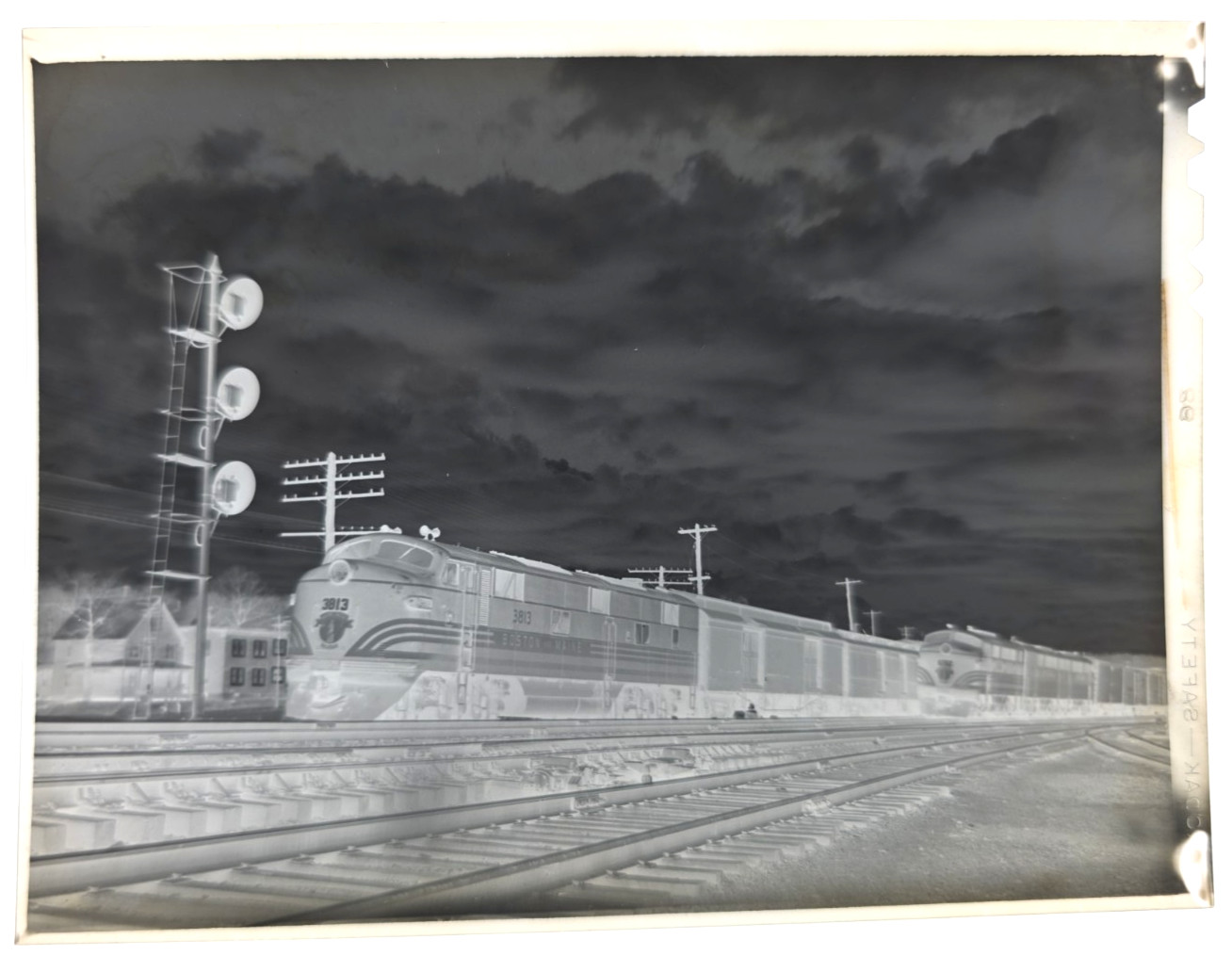 C. 1948 Boston & Maine Railroad #3813, #4262 Fitchburg, MA Photo Negative C. 1948 Boston & Maine Railroad #3813, #4262 Fitchburg, MA Photo Negative