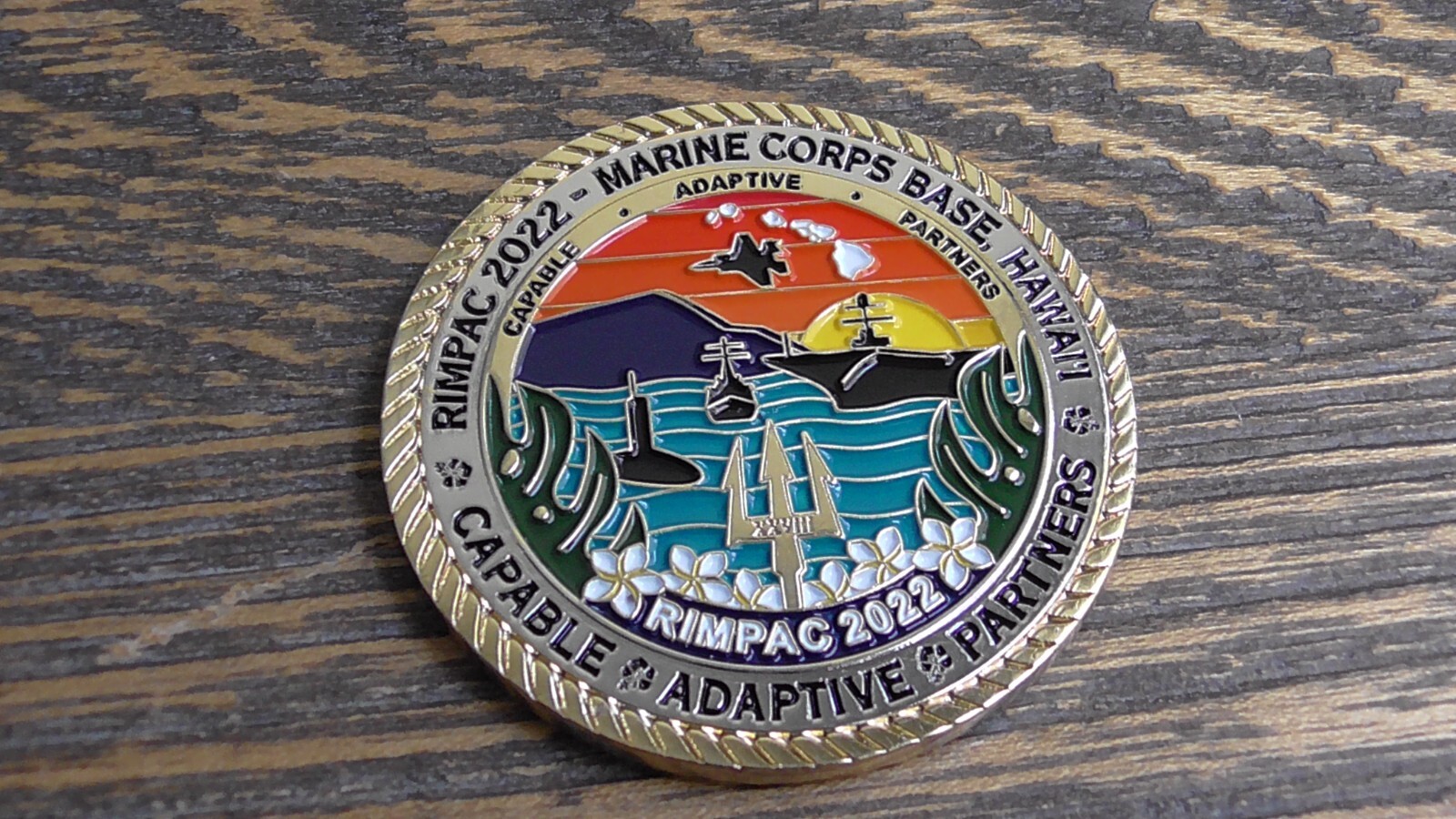 Rimpac Hawaii 2022 Naval Warfare Exercise Challenge Coin #508W