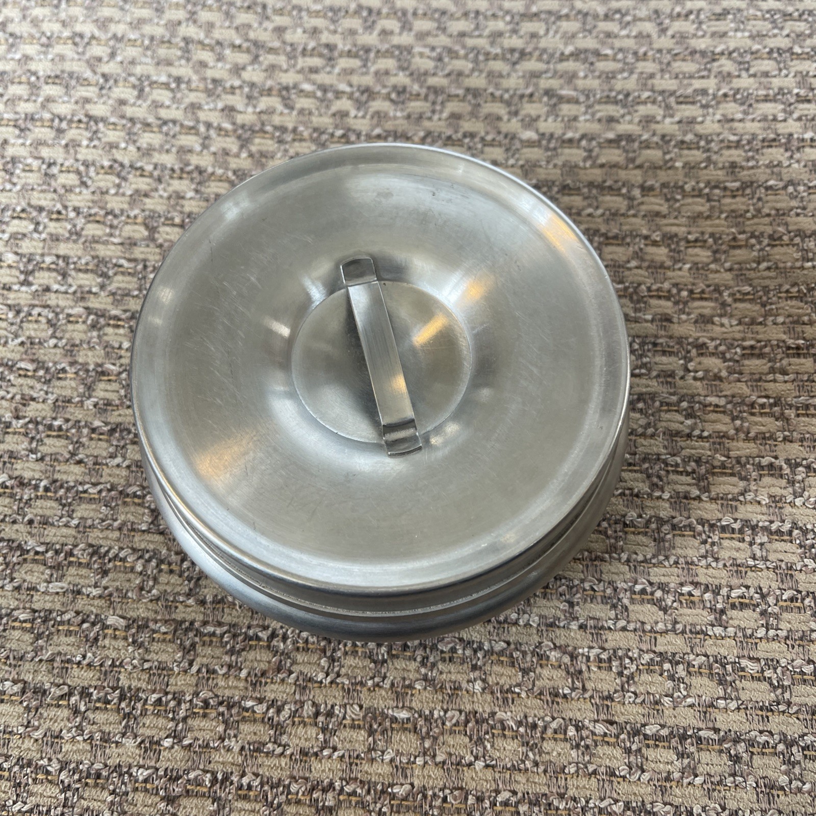 Vintage WW2 Crusader Ware USN US Navy Lalance Grosjean Stainless Canister Nice 