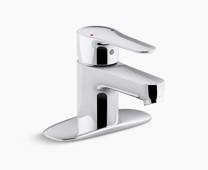 New Brushed Chrome July Single Handle Centerset Bathroom Sink Faucet by KOHLER New Brushed Chrome July Single Handle Centerset Bathroom Sink Faucet by KOHLER
