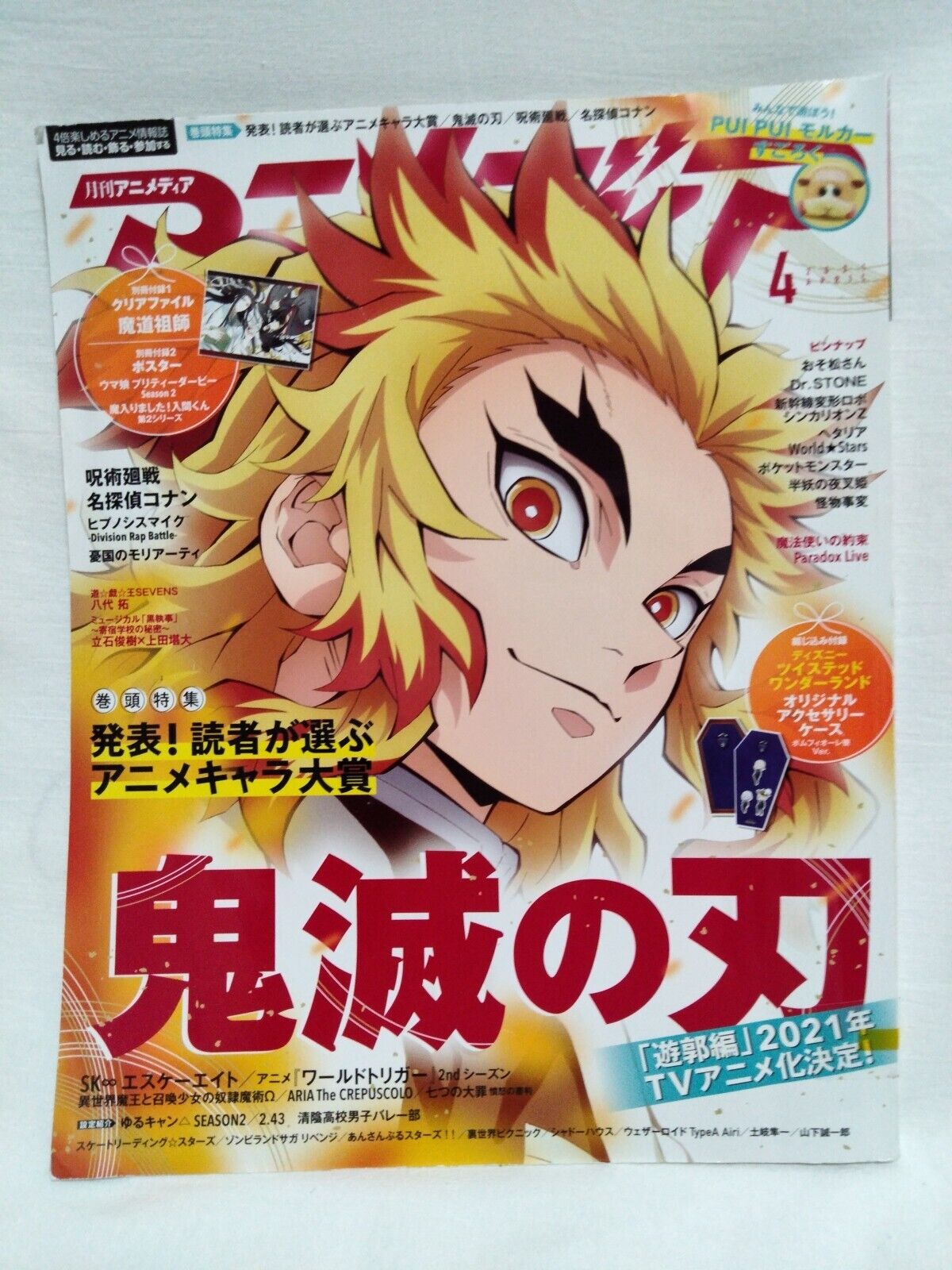 Animedia 2021 Apr Magazine w/ Demon Slayer Kimetsu no Yaiba File - Anime JAPAN