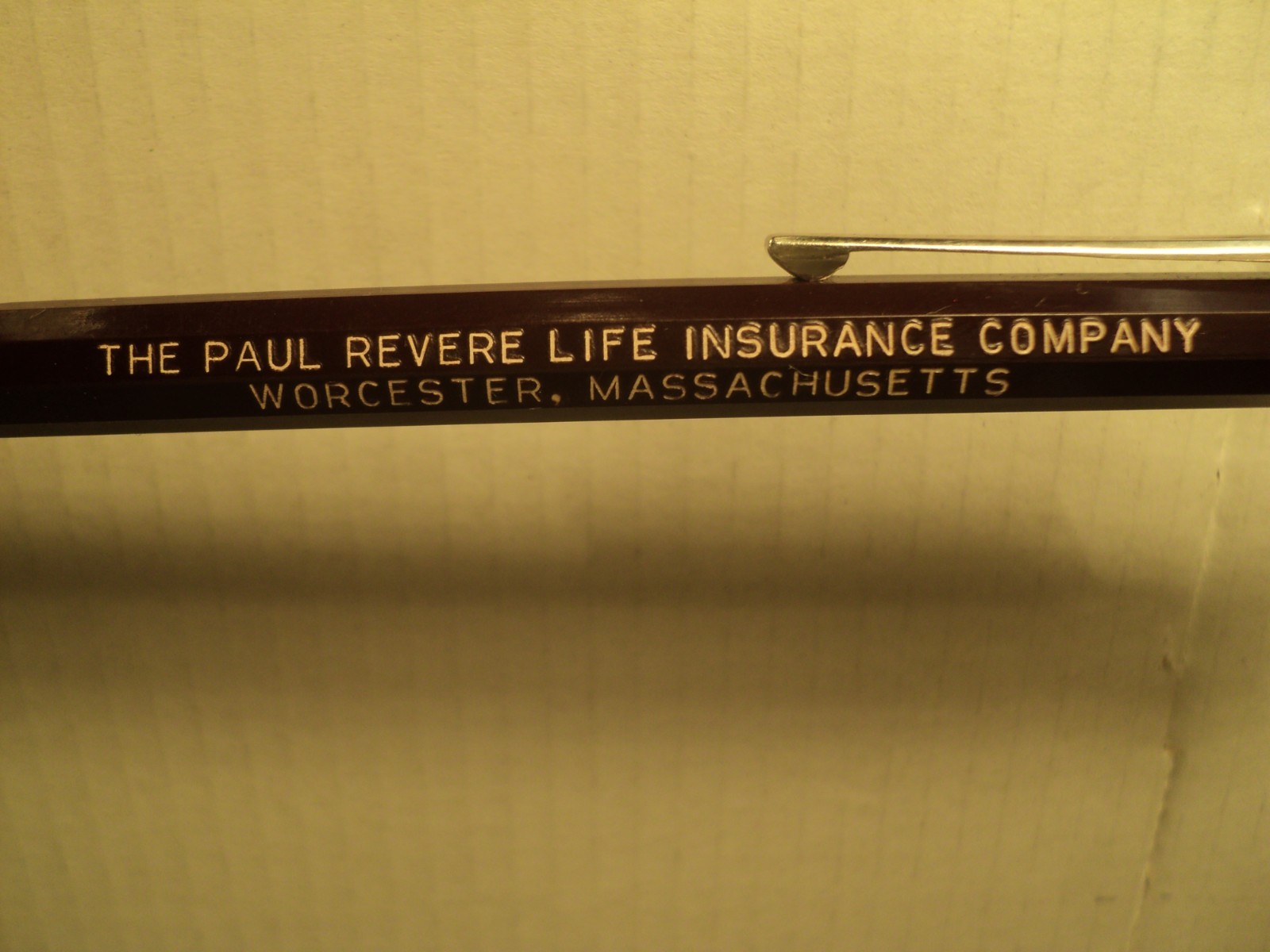 Vintage Autopoint Mechanical Pencil  Paul Revere Life Insurance Co  Metal Cap