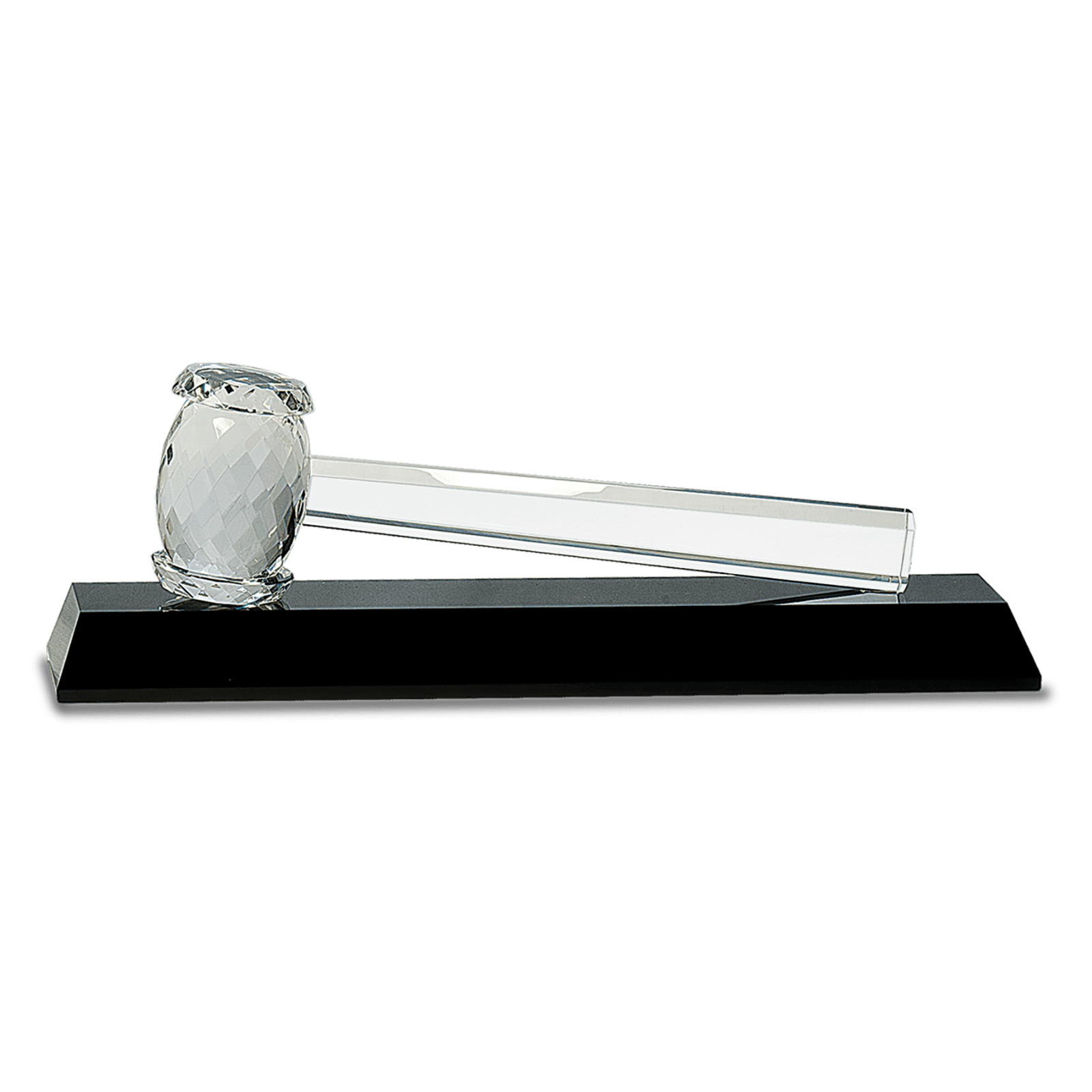 Crystal Gavel on Base with Satin Lined Deluxe Gift Box - Includes 
