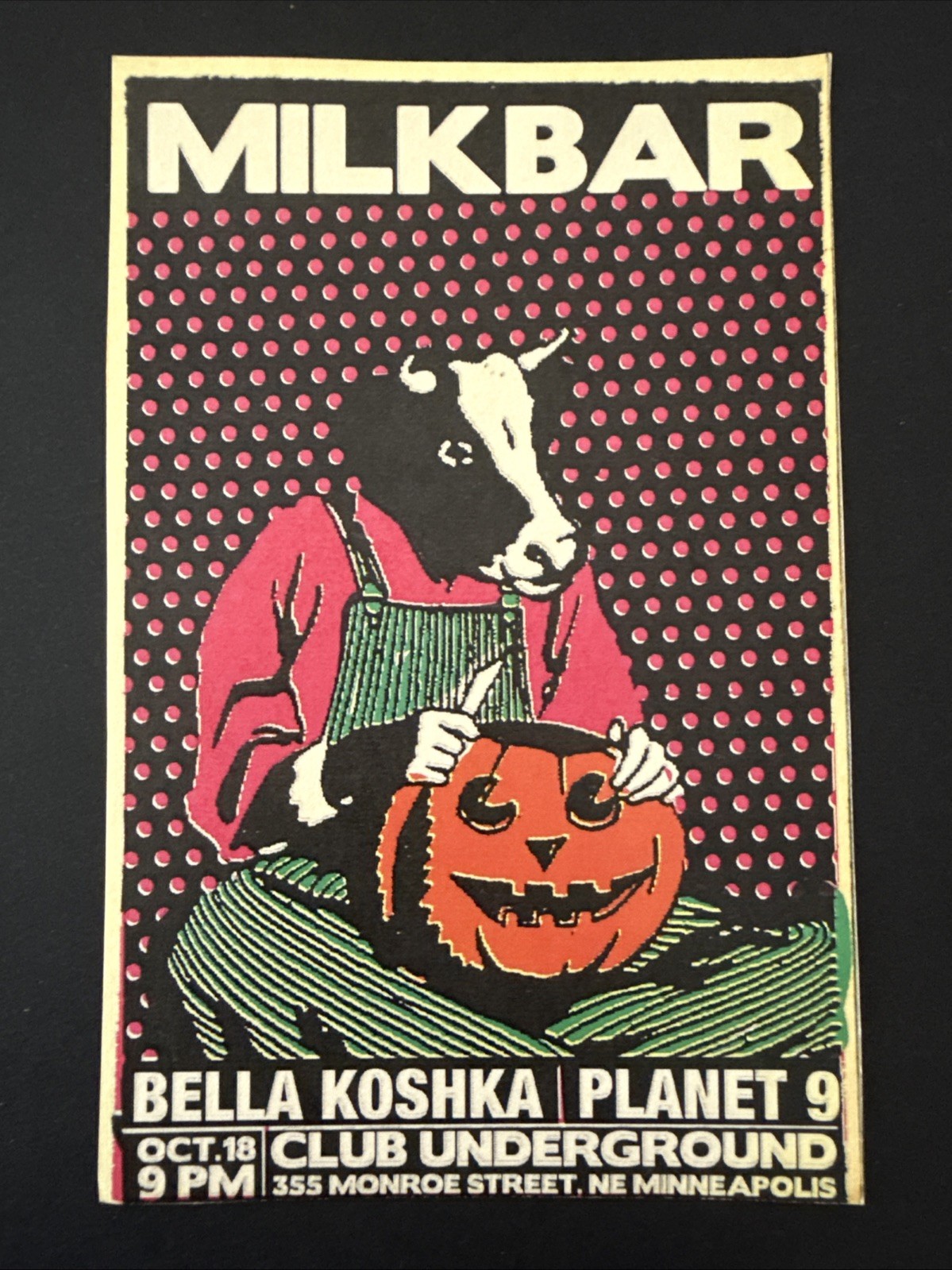 Vintage Minneapolis Club Halloween Underground Card Milkbar Bella Koshka Planet9