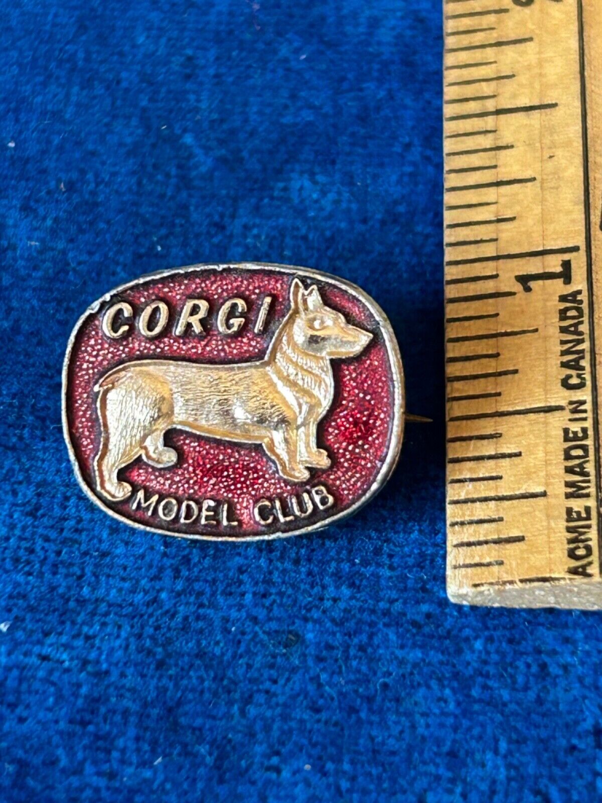 Corgi Toys Model Club Pin Logo dog Brooch