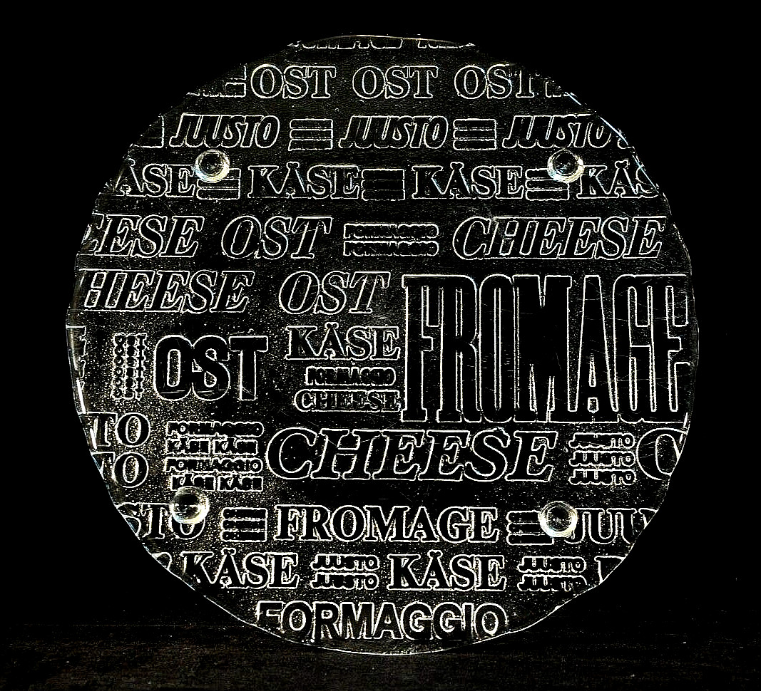 Glass Cheese Plate With Cheese Different Languages Ost Kase Frommage Fromaggio