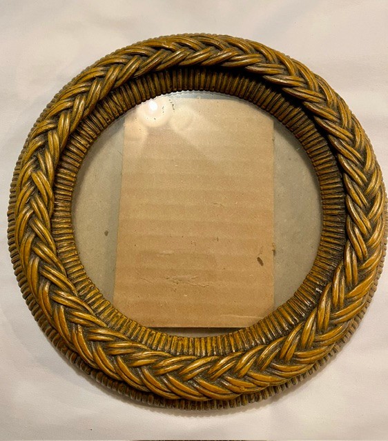 Unique Vintage 1976 WoodGlassics Picture Frame Ca. Pat Pend Wood Braided Unique Vintage 1976 WoodGlassics Picture Frame Ca. Pat Pend Wood Braided