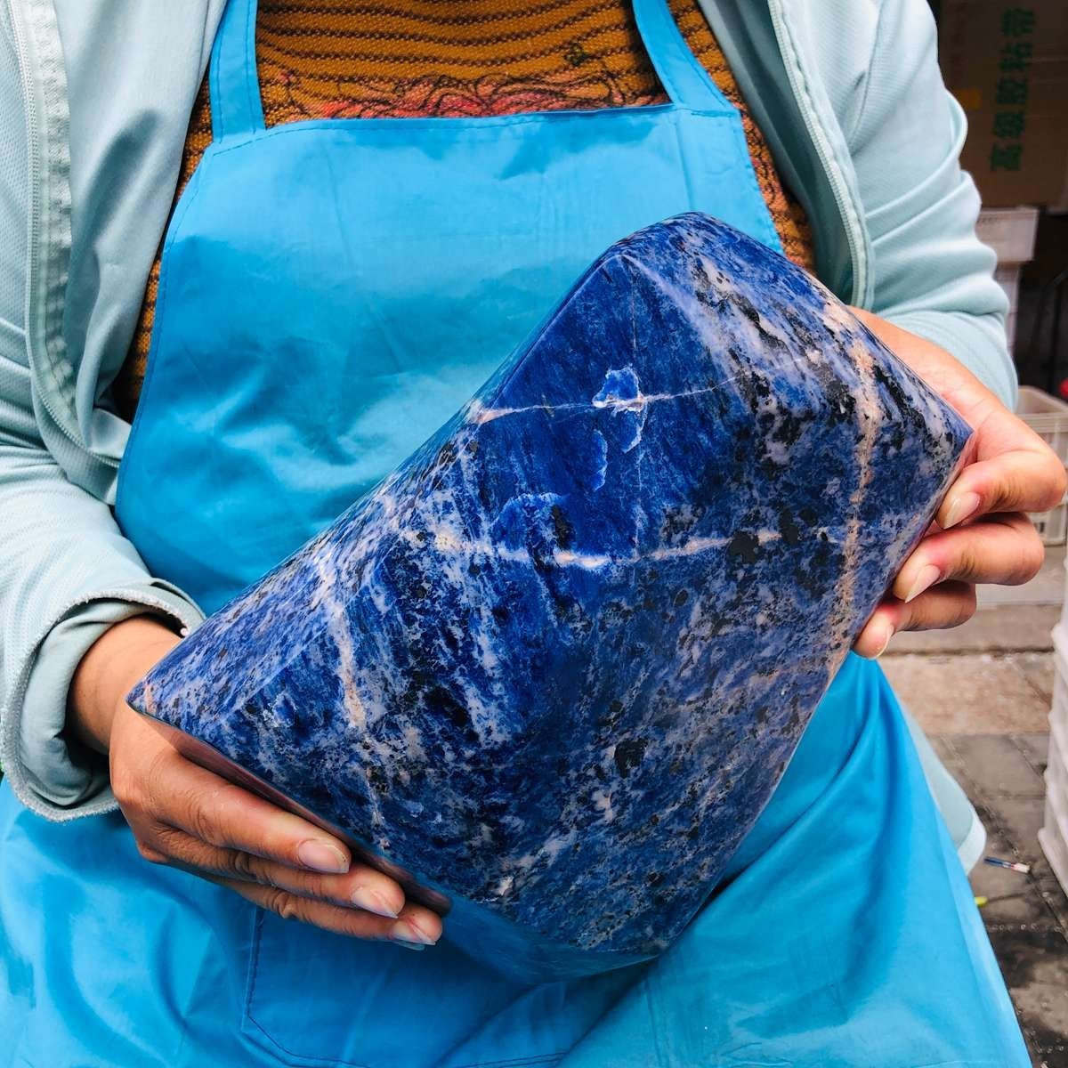 12.03 LB Natural Large Polished Sodalite Freeform Blue Mineral Specimen 5880