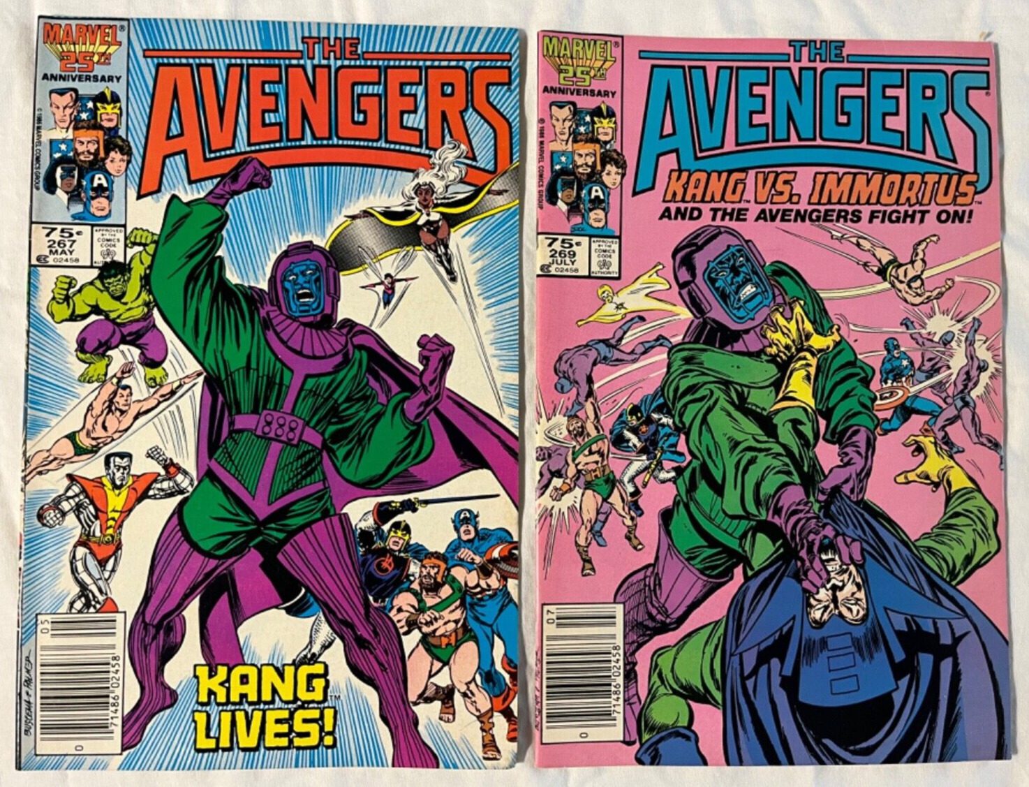 Avengers 2 Comic lot, #267 & 269    Kang