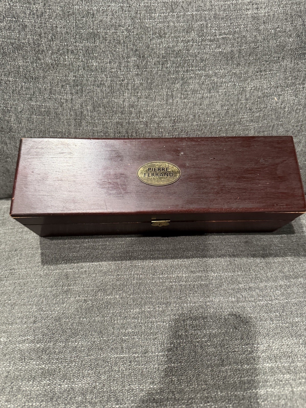 Vintage Pierre Ferrand Cognac Empty Wooden Presentation Box Grande Champagne