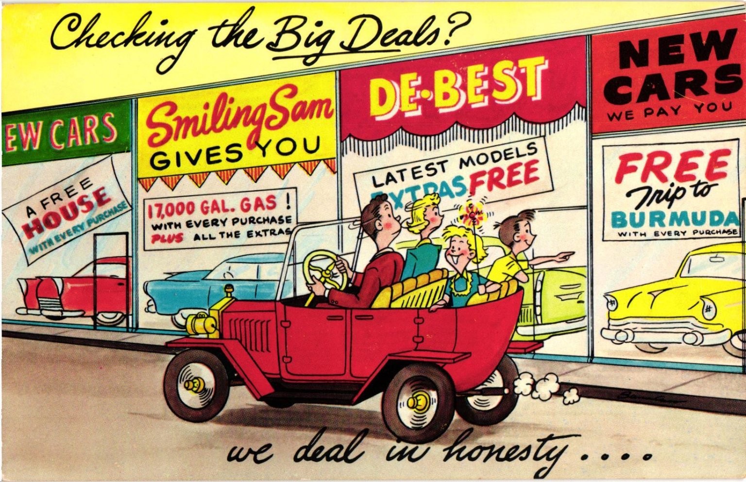 Vintage Cartoon Postcard: \