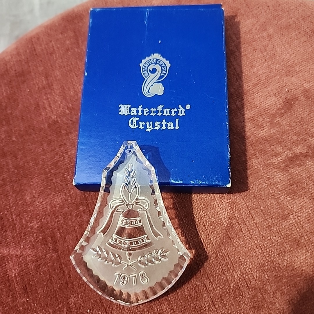 Vintage 1978 Waterford Annual Christmas Crystal Bell Ornament, in Original Box