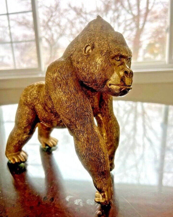 Kingston Living Gold Gorilla Figurine 10\