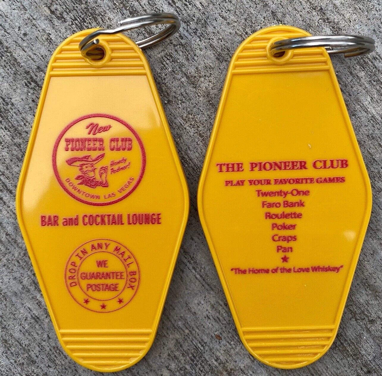 PIONEER CLUB ‘old Las Vegas’ inspired keychain