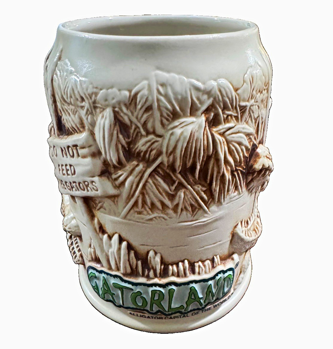 Gatorland Alligator Relief Ceramic Mug Florida Theme Park Souvenir