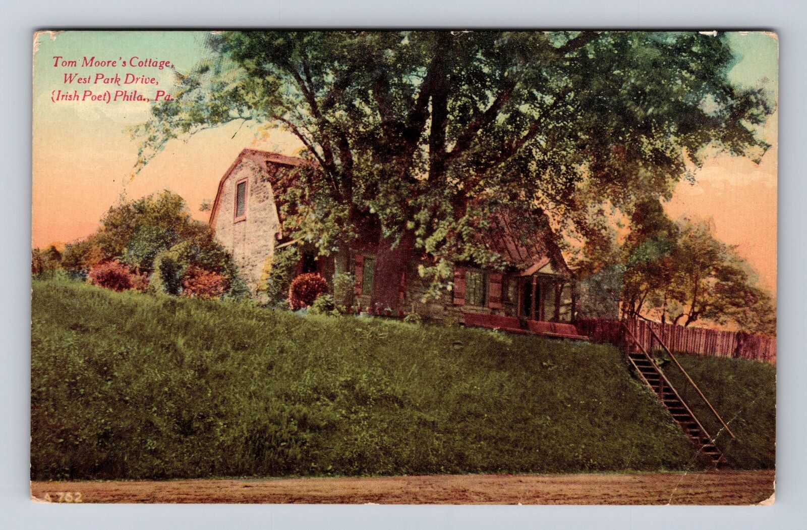 Philadelphia PA- Pennsylvania, Tom Moore\'s Cottage, Antique, Vintage Postcard