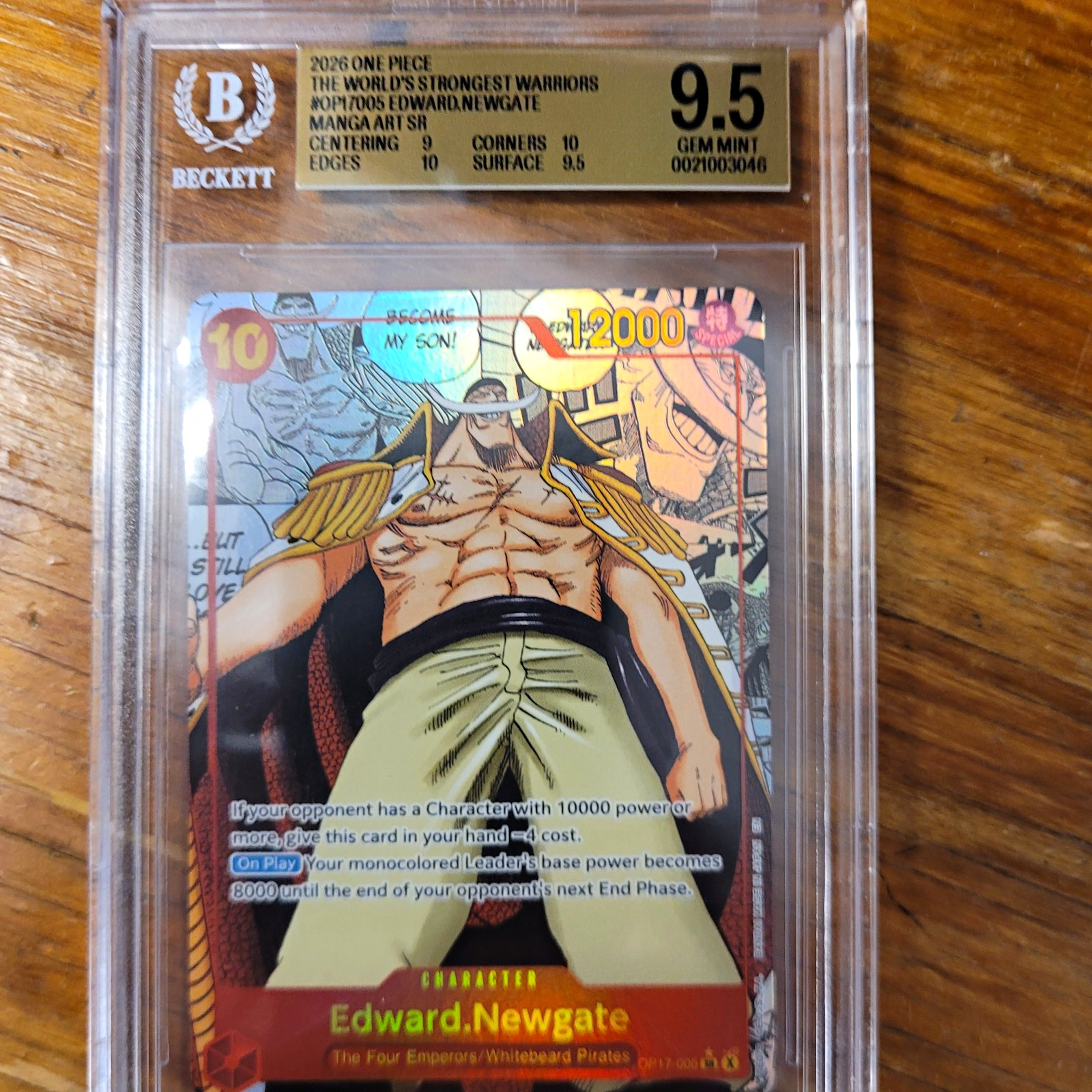 OP17 Edward Newgate (Manga) Graded BGS 9.5