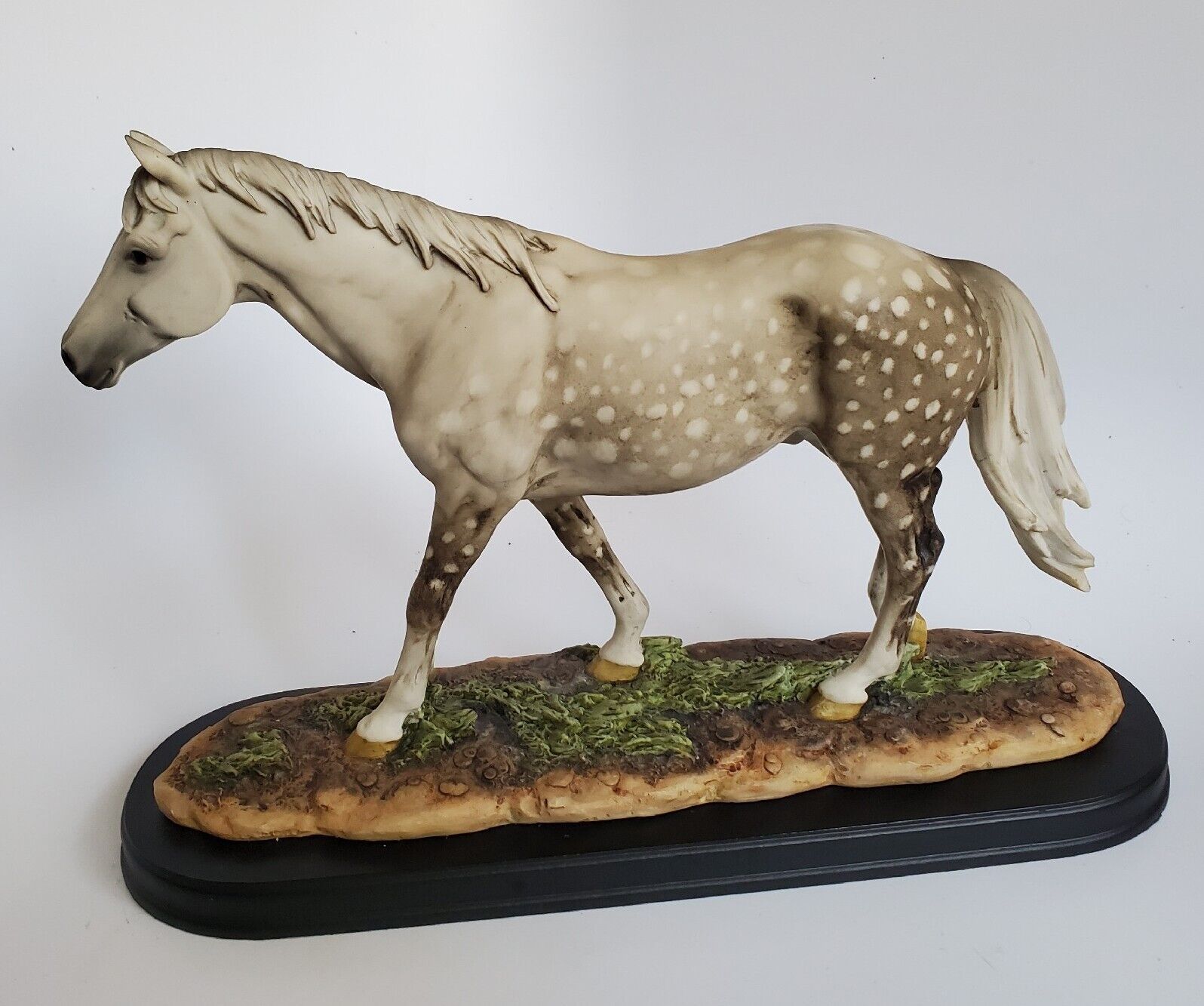 Vintage Spotted Grey Arabian Horse sculpture figurine mare